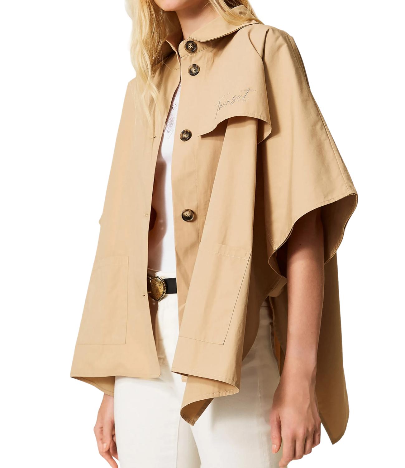 Twinset Poncho Trench Sabbia Donna