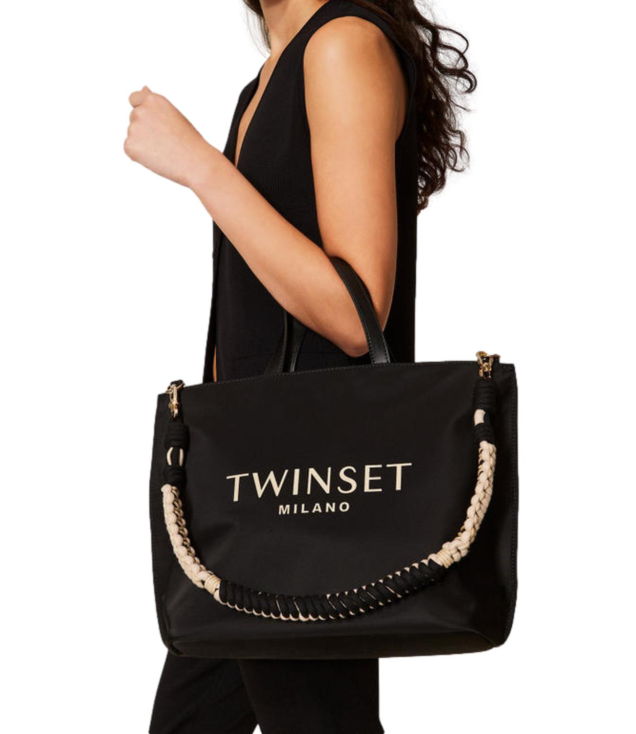 Twinset Borsa Tote Nero Donna