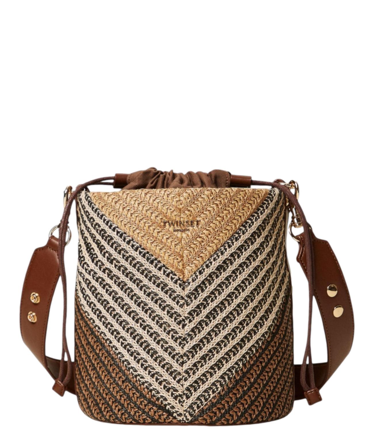 Twinset Borsa Secchiello Rafia Multicolor Donna