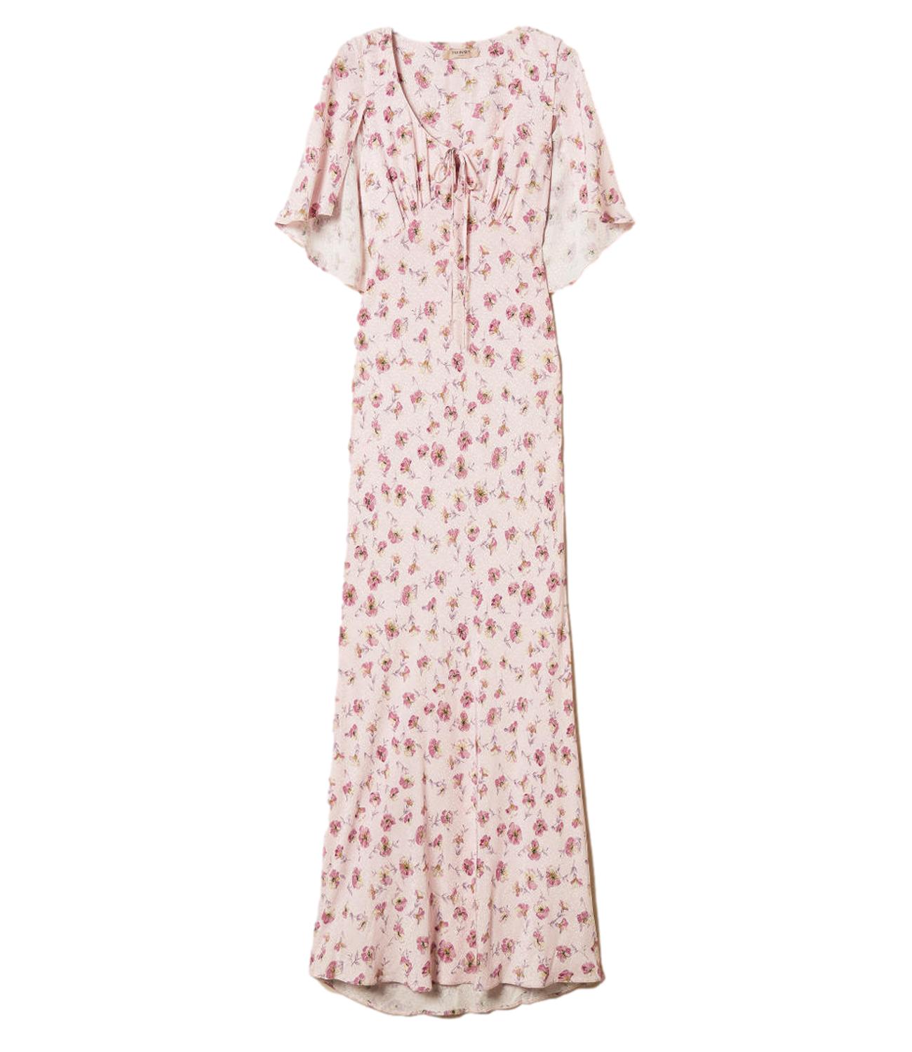 Twinset abito Stampa Fiore Peach / Rose donna