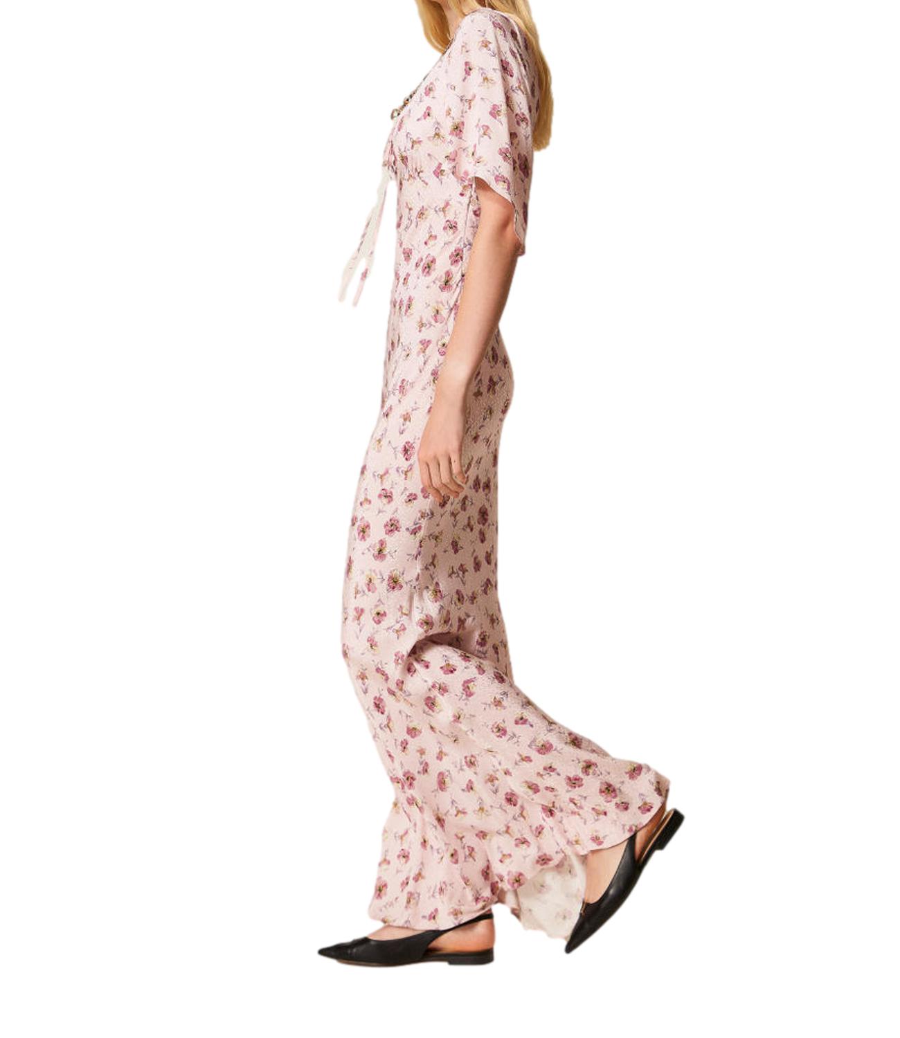 Twinset abito Stampa Fiore Peach / Rose donna