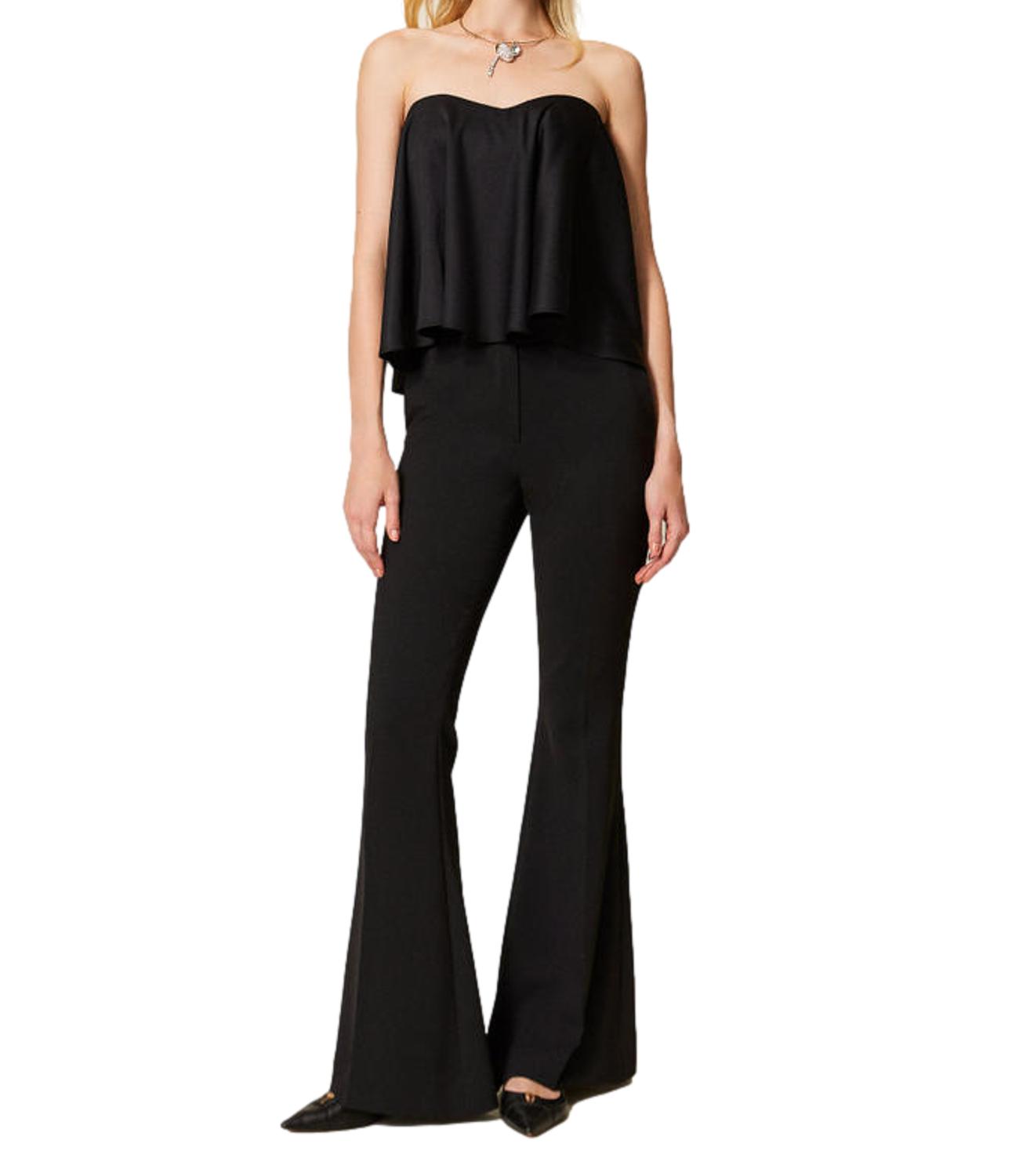 Twinset Top Svasato Decolte' nero donna