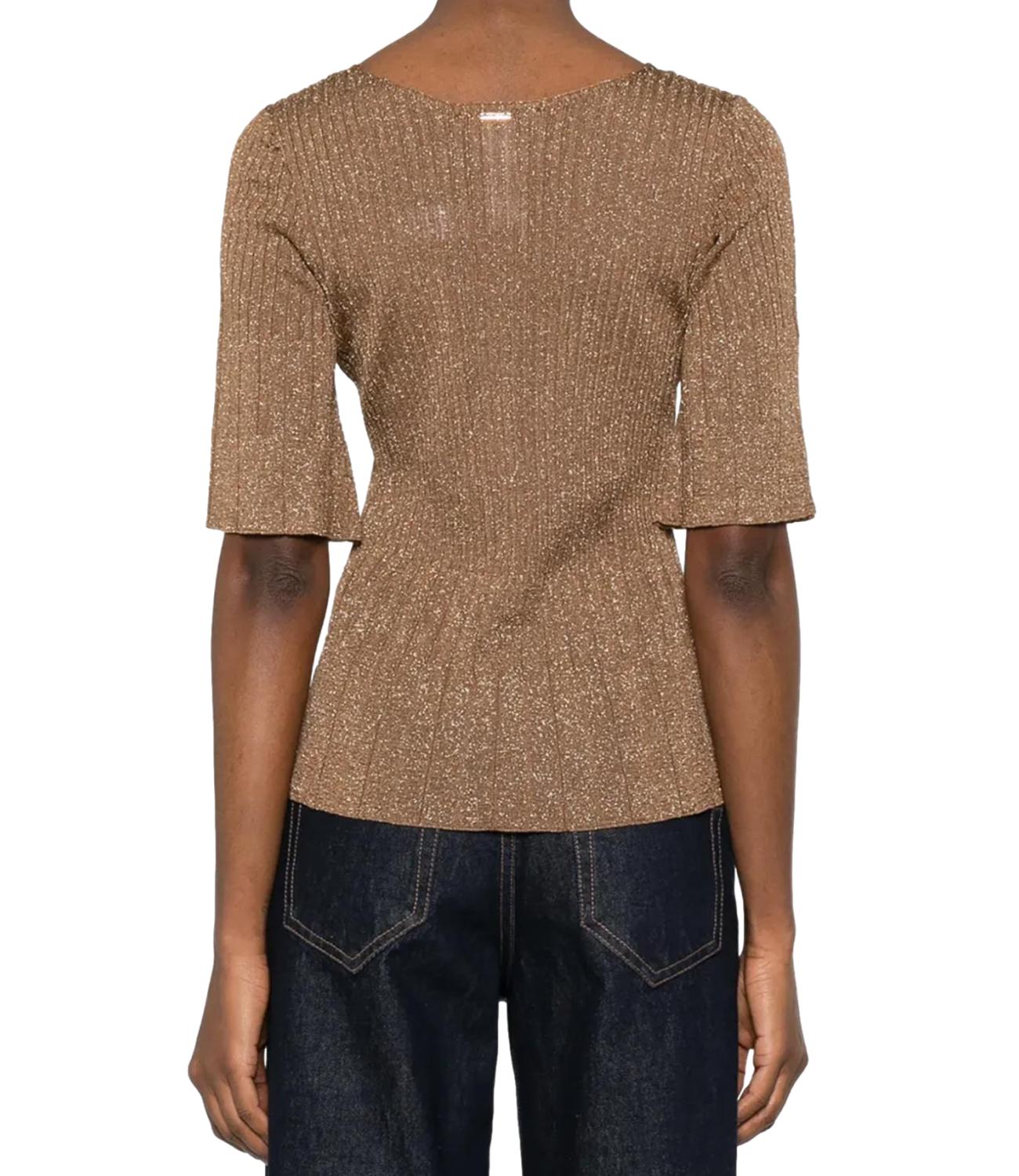 Twinset Maglia Lurex Oro Donna