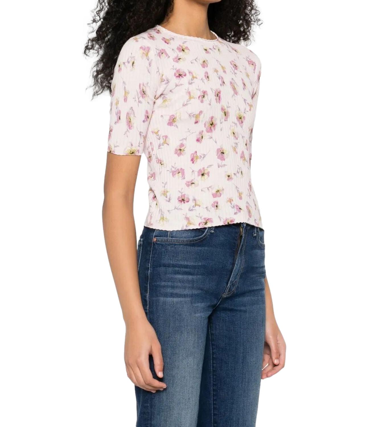 Twinset Maglia Fiore Peach/Rose Donna