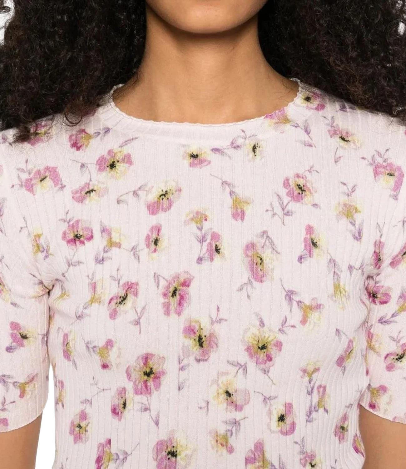 Twinset Maglia Fiore Peach/Rose Donna