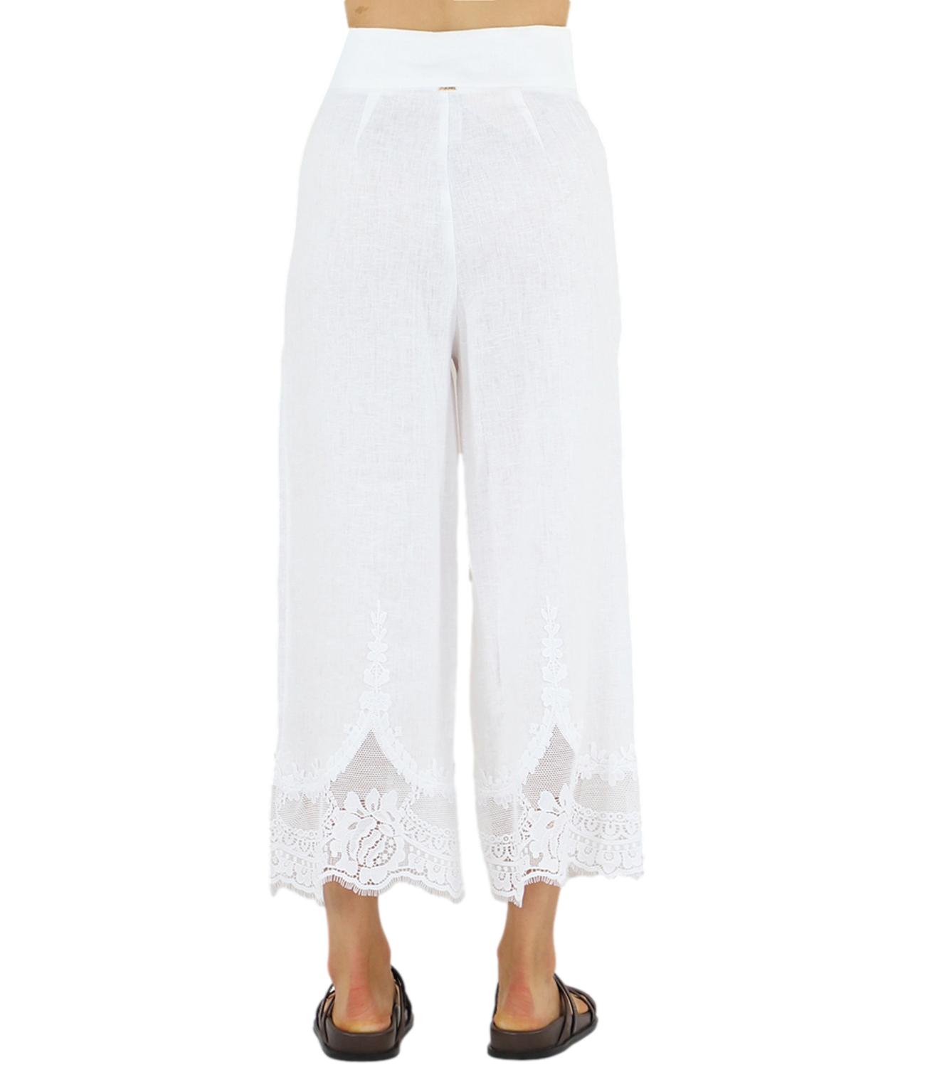 Twinset Pantalone Bianco Ottico Donna