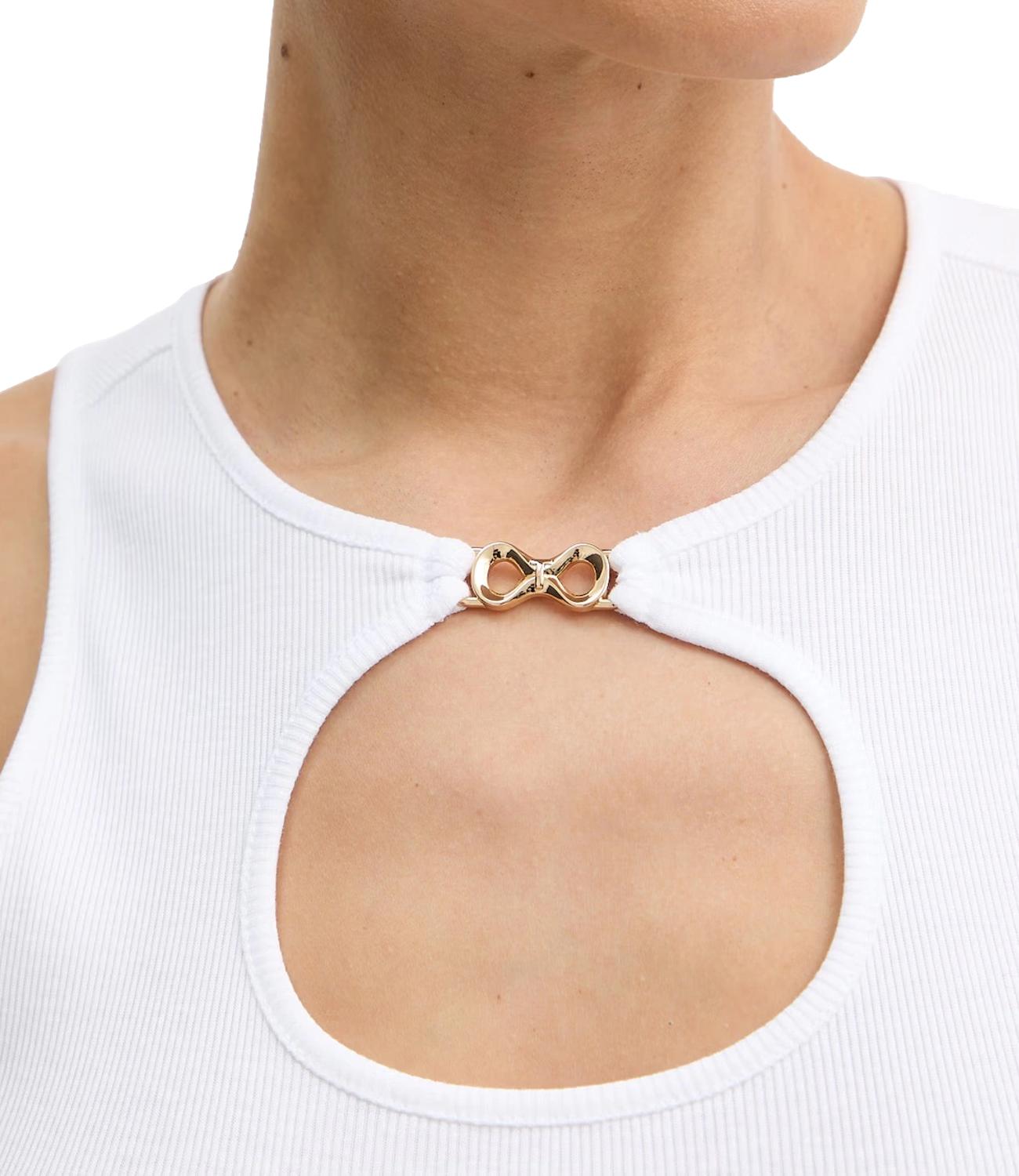Twinset Canotta Bianco Ottico Donna