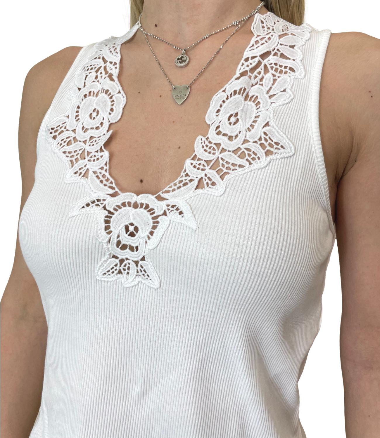 Twinset Canotta Bianco Ottico Donna