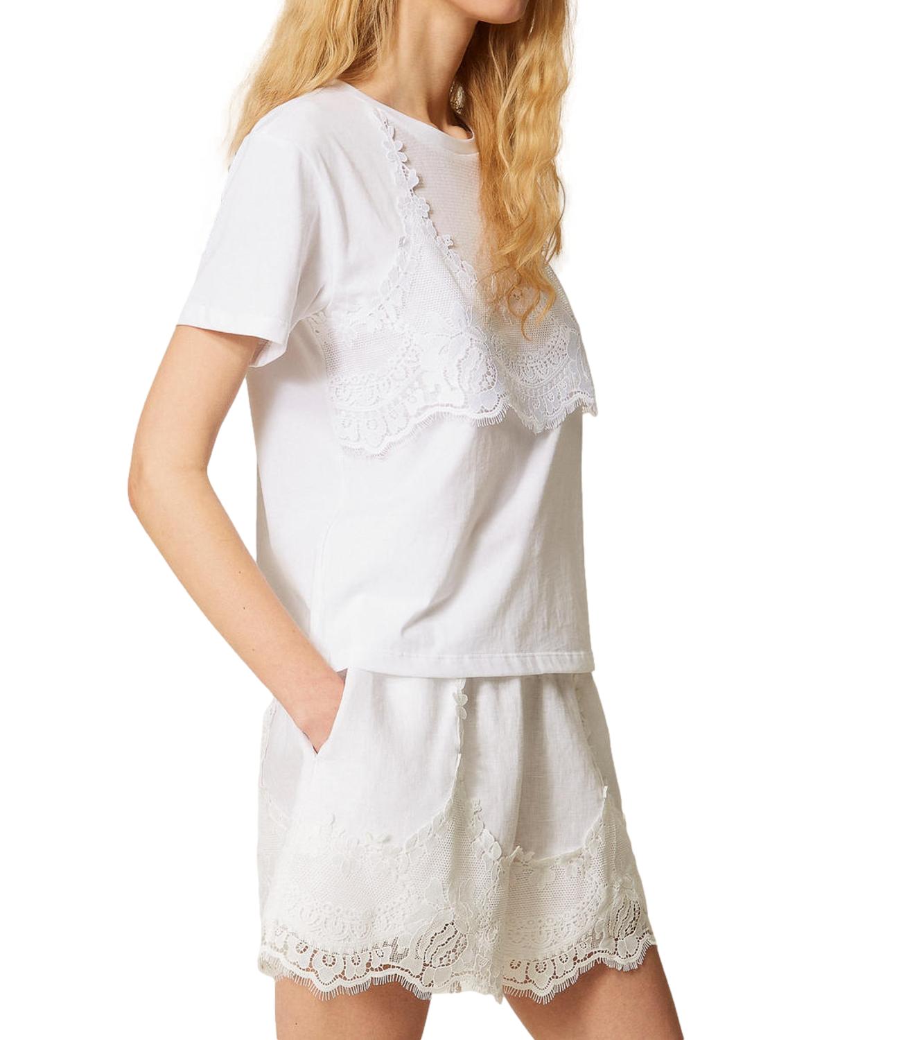 Twinset T-shirt Bianco Ottico Donna