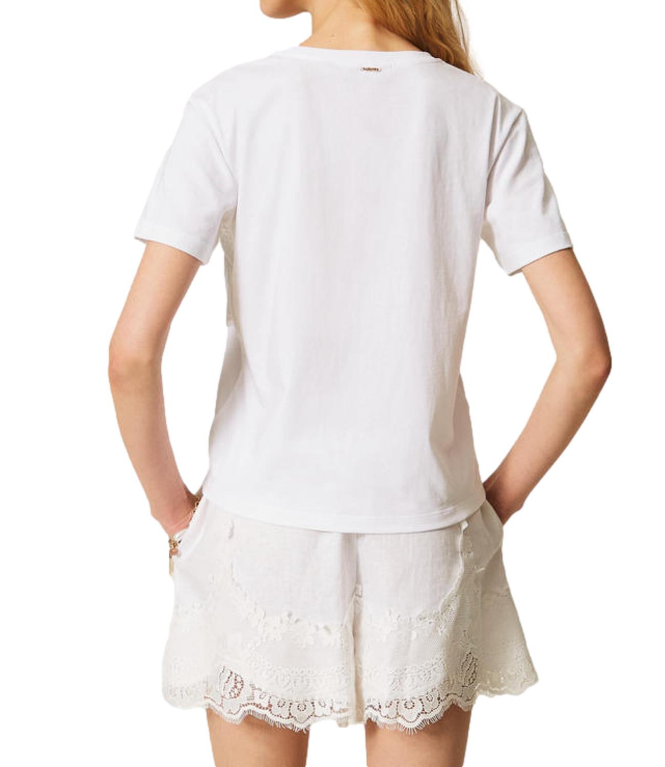 Twinset T-shirt Bianco Ottico Donna