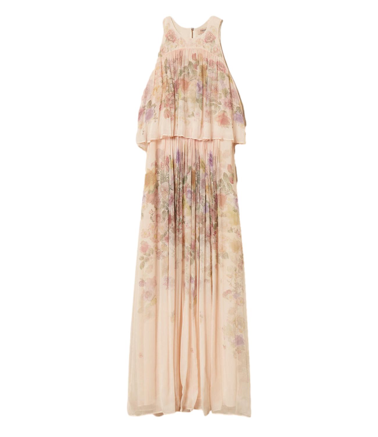 Twinset Abito Panna Floreale Donna