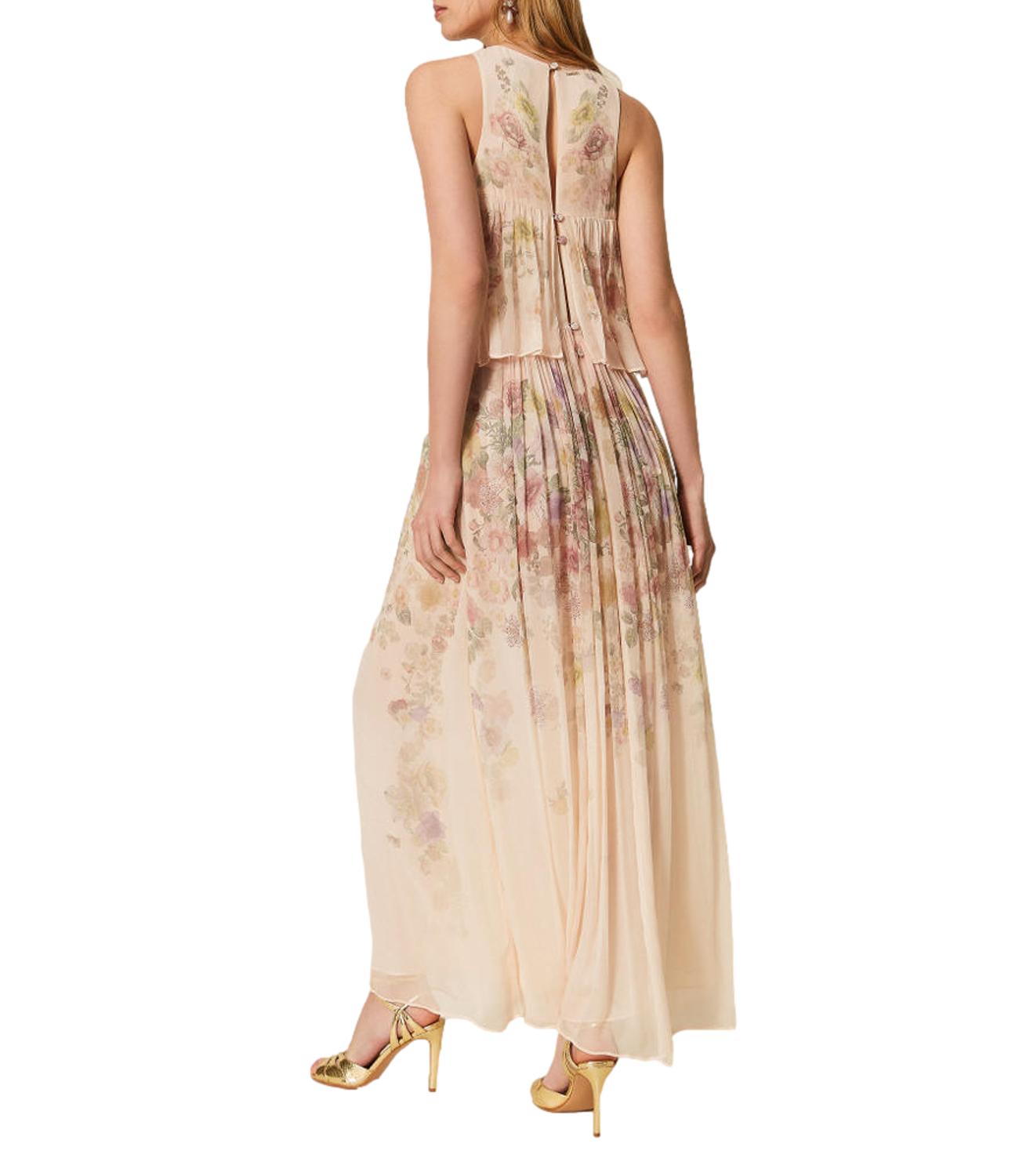 Twinset Abito Panna Floreale Donna