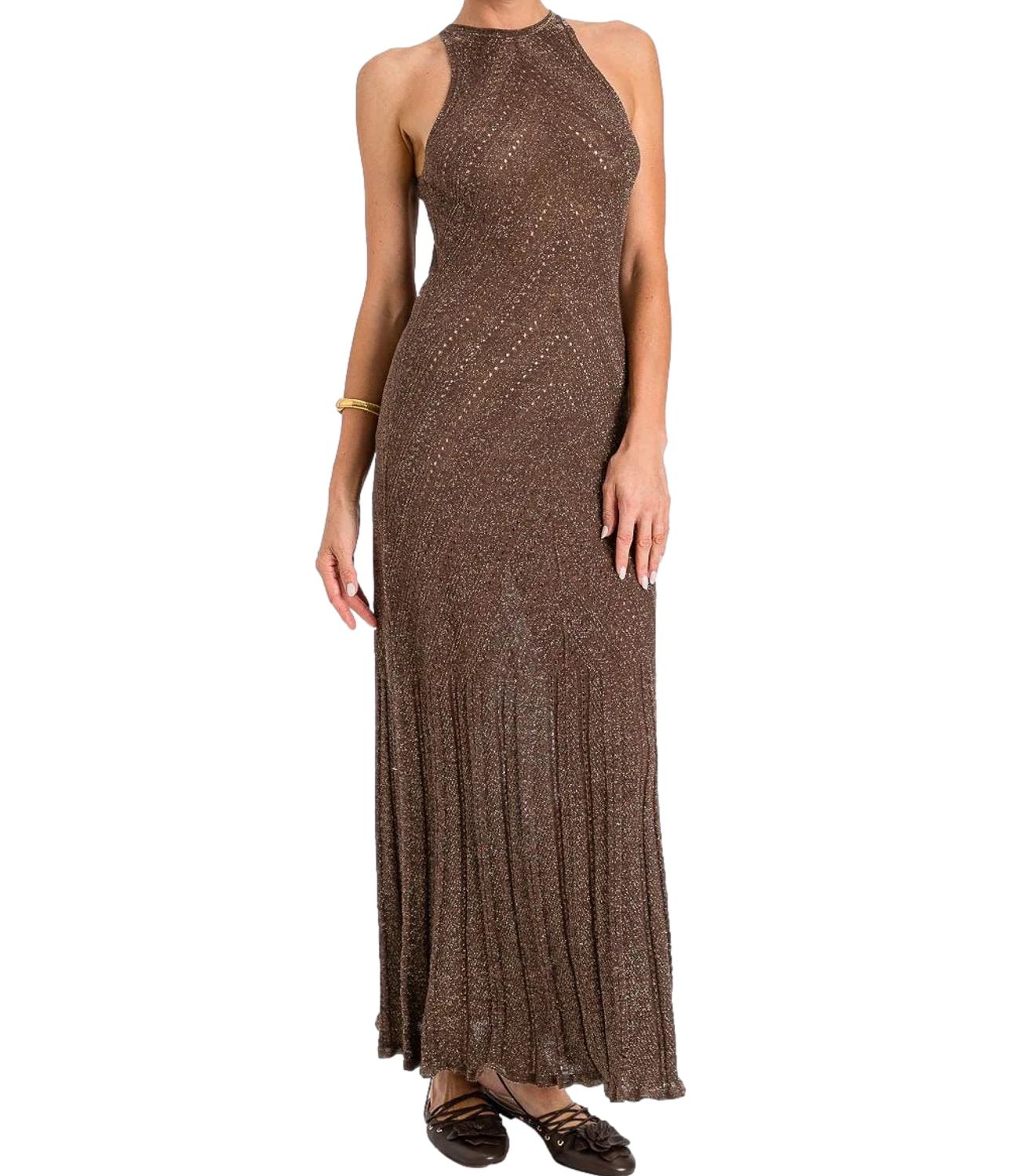 Twinset Abito Coffe Lurex Donna