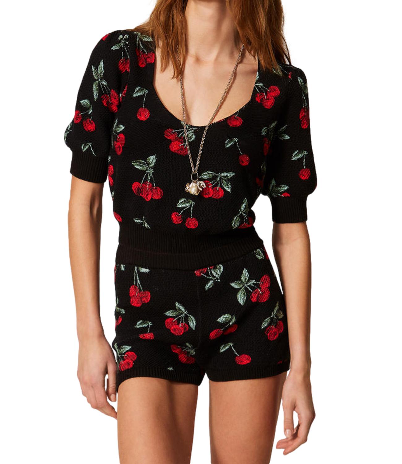 Twinset Maglia Cherries Multicolor Donna