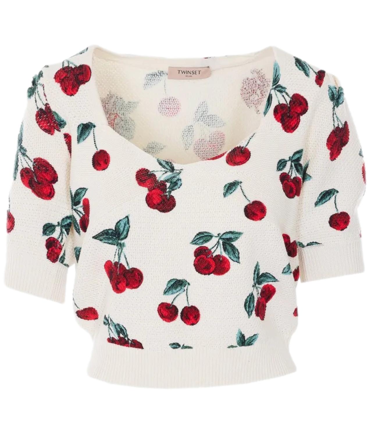 Twinset Maglia Cherries Multicolor Donna