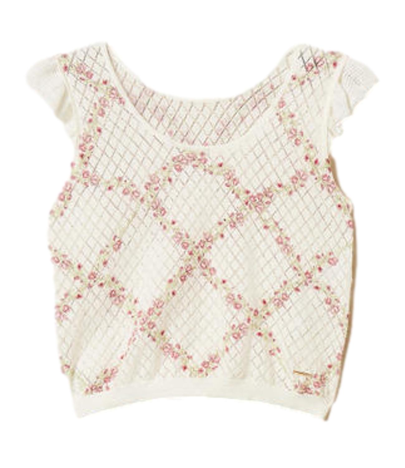 Twinset Top Delicate Geometries Pastel Donna