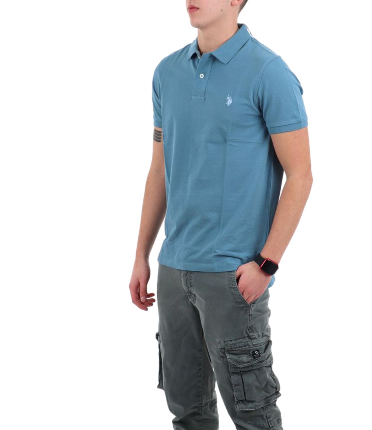 Polo Uomo Multicolor Celeste