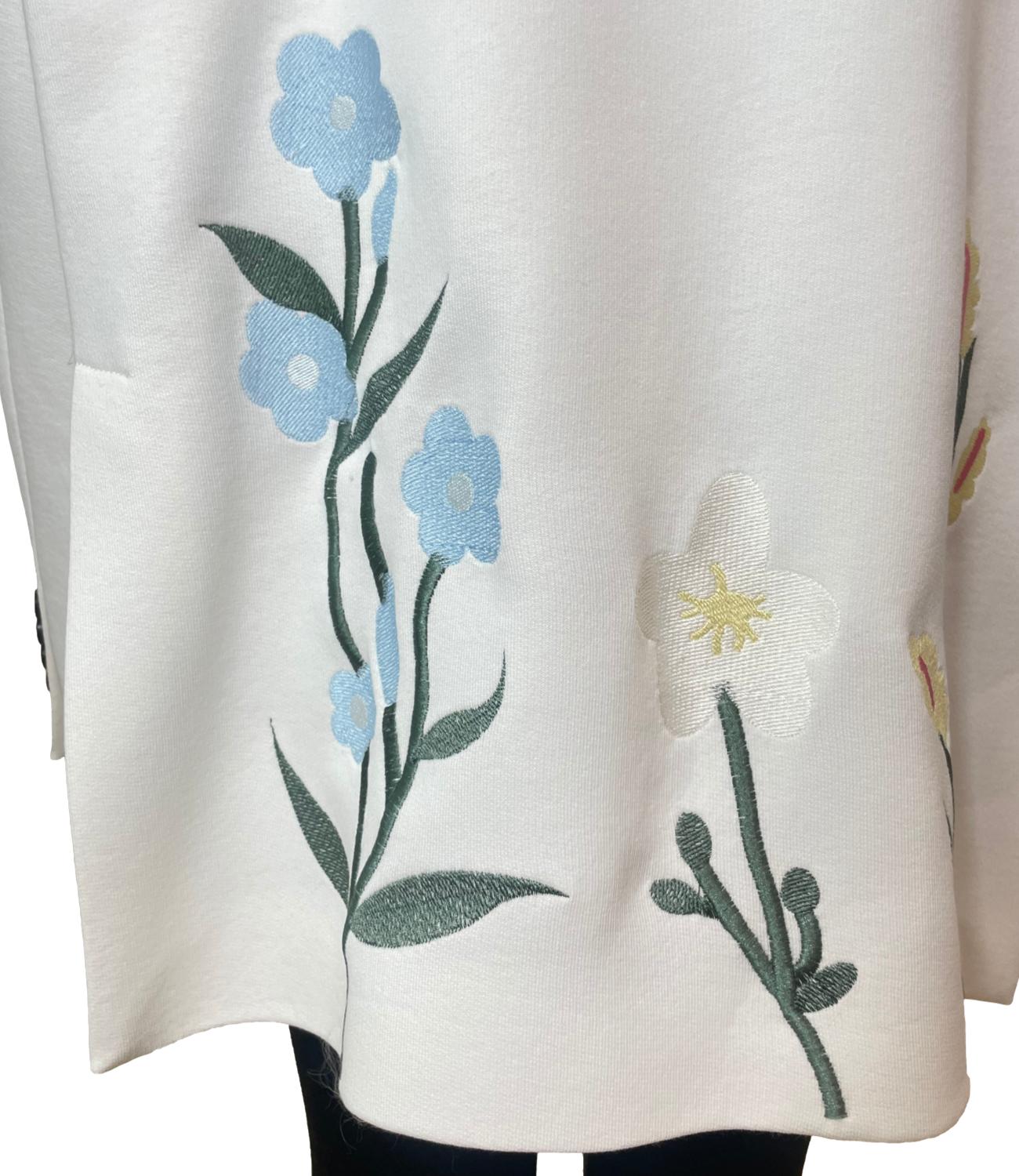 Vicolo Giacca Ricamata Bianca Donna