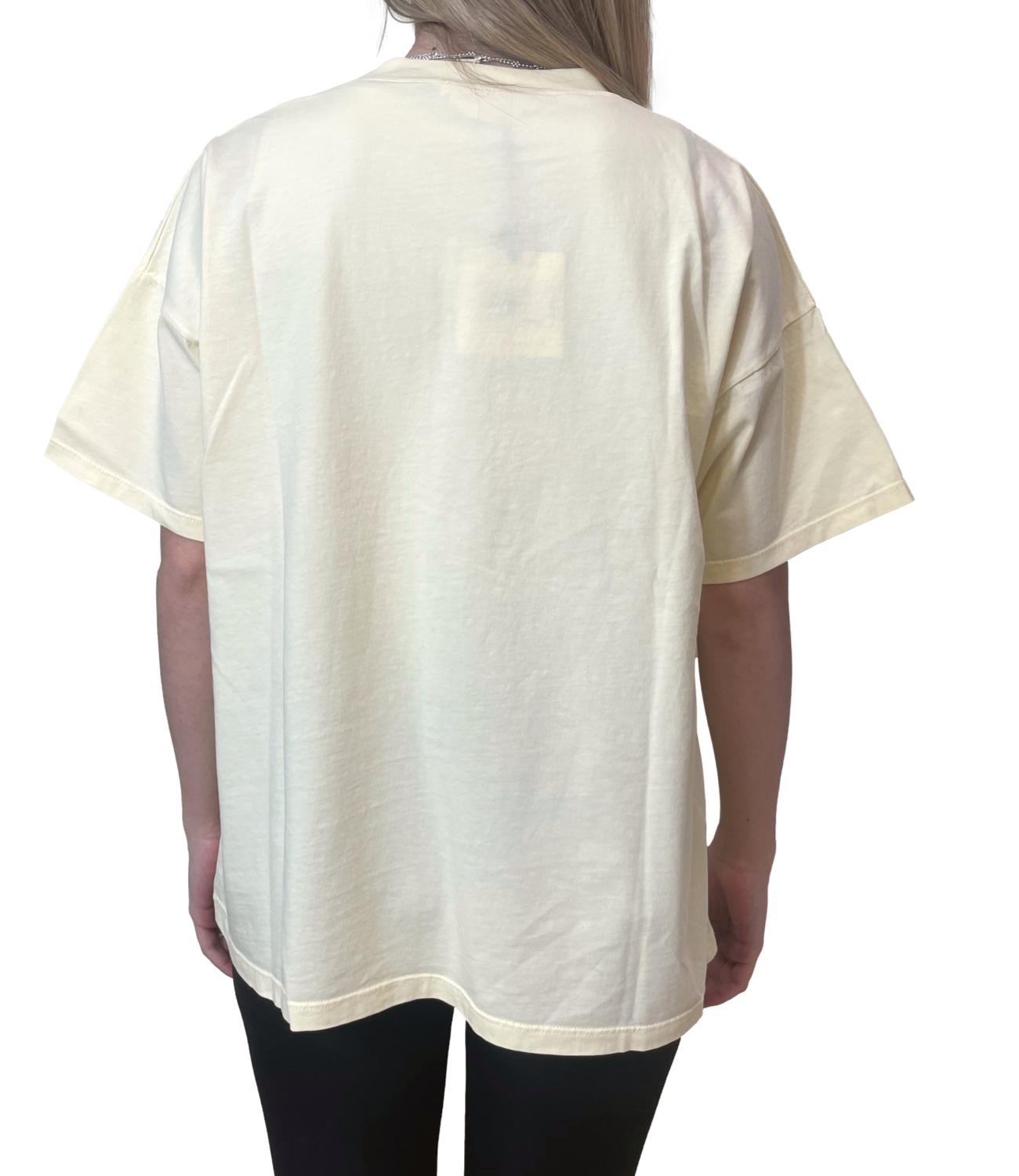 Vicolo T-shirt Stampa Giallo Donna