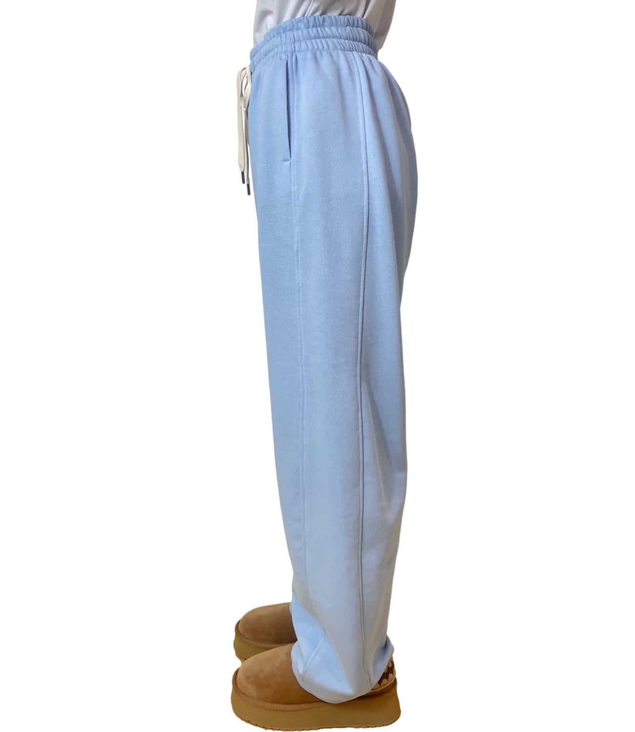 Vicolo Pantalone Felpa Celeste Donna