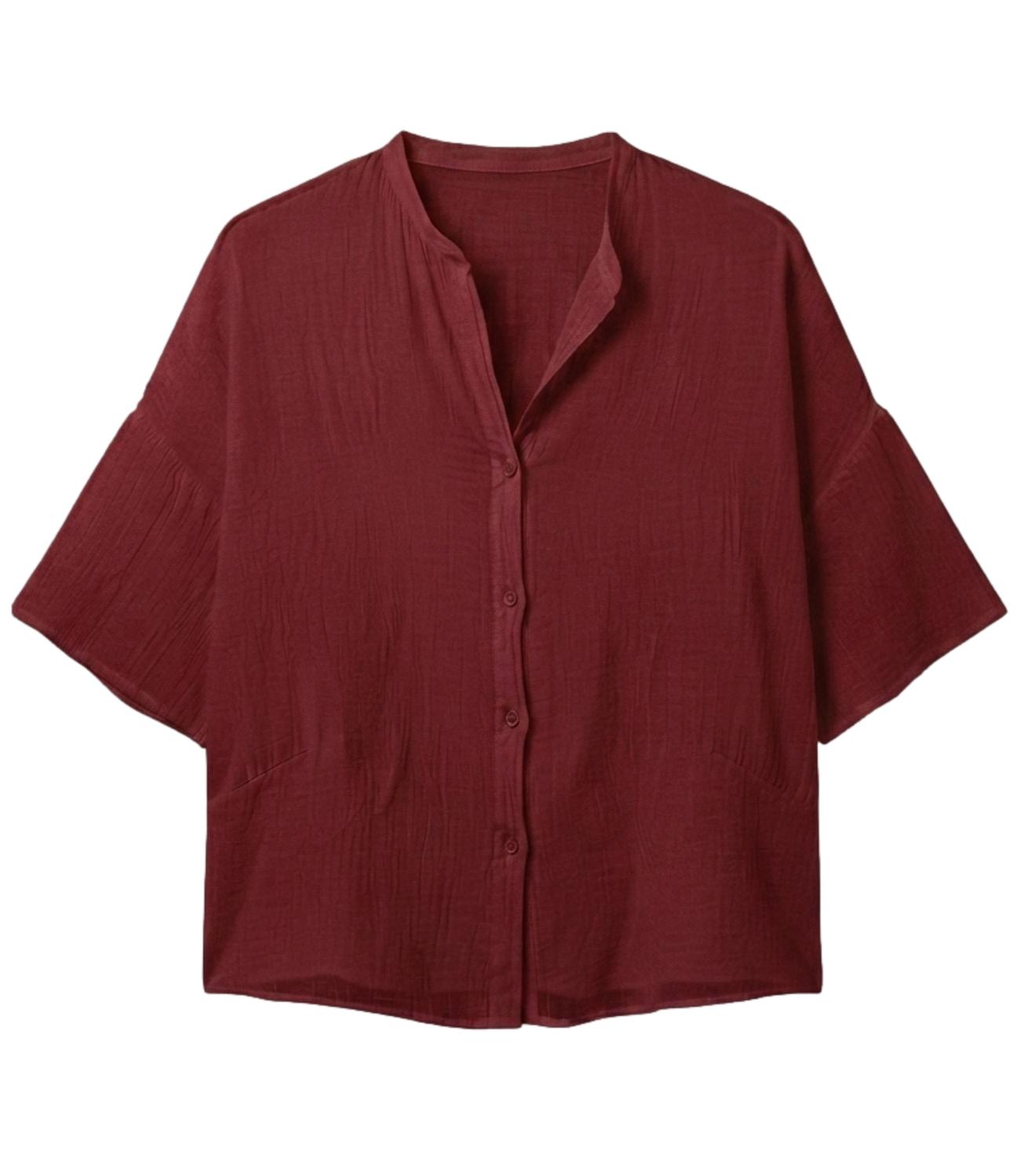 Vicolo Top Camicia Ruggine Donna