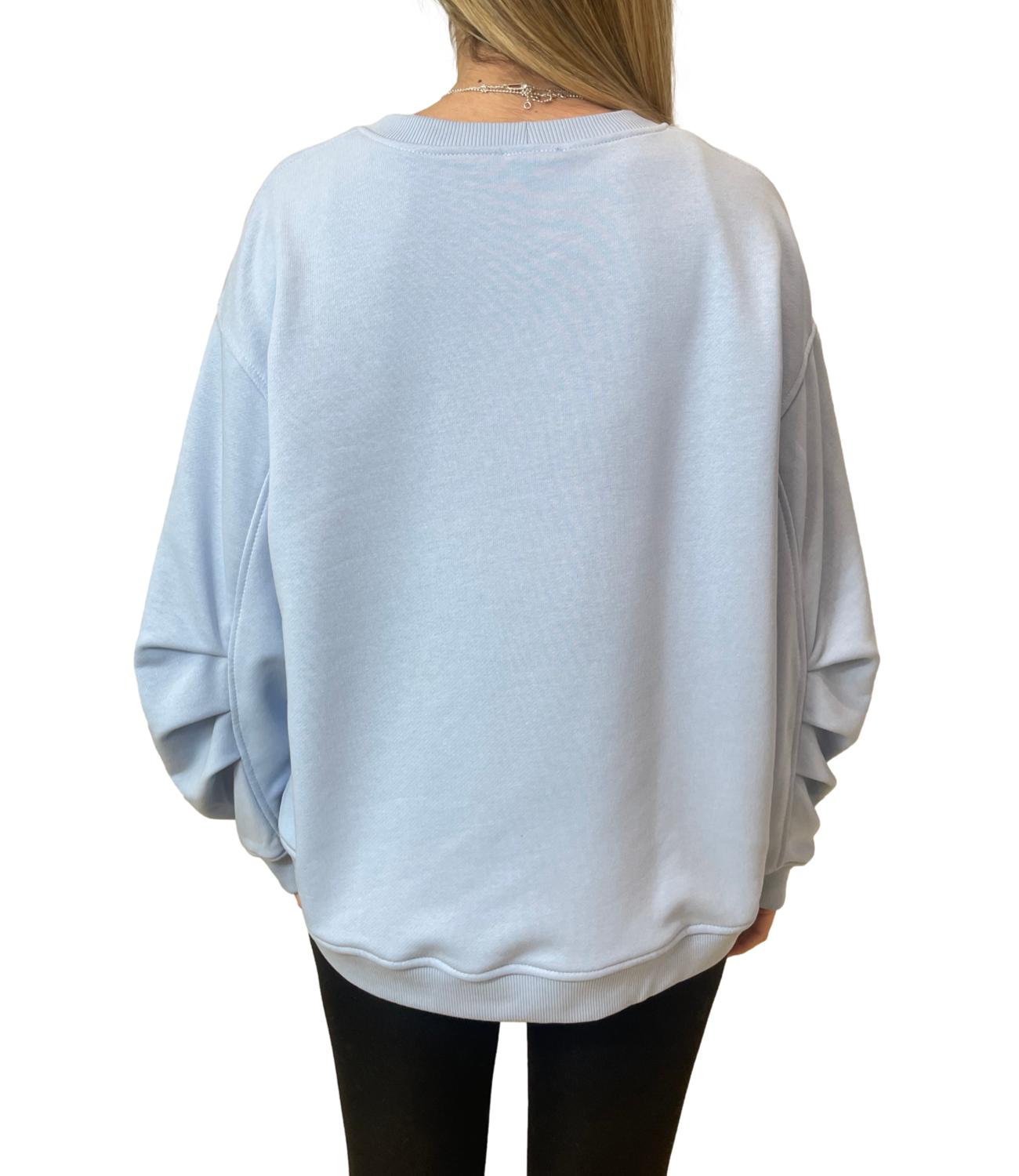 Vicolo Felpa Celeste Donna
