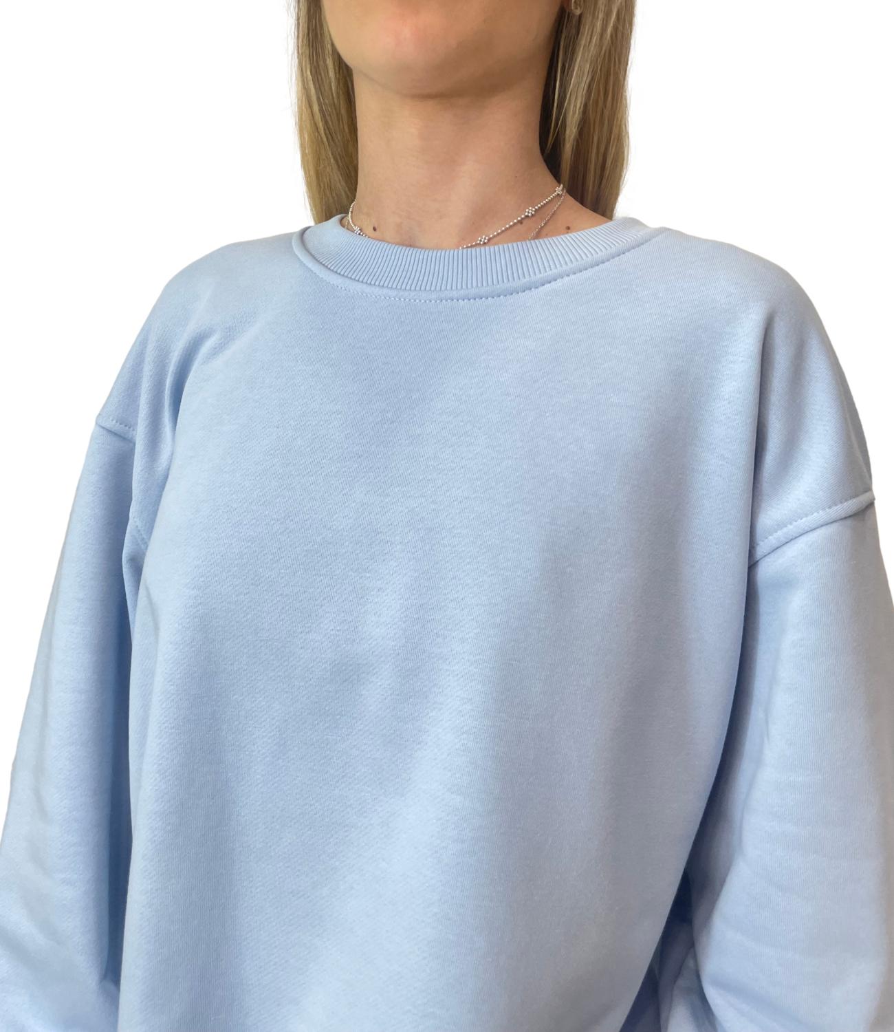 Vicolo Felpa Celeste Donna