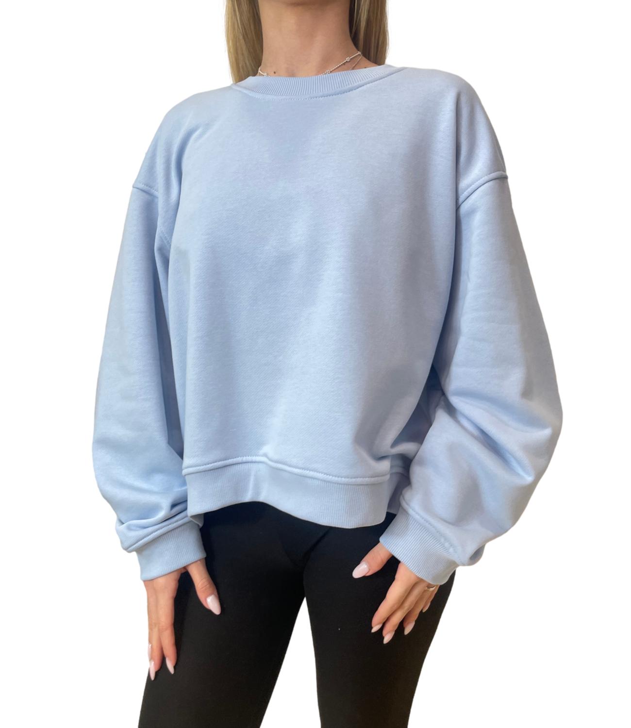 Vicolo Felpa Celeste Donna