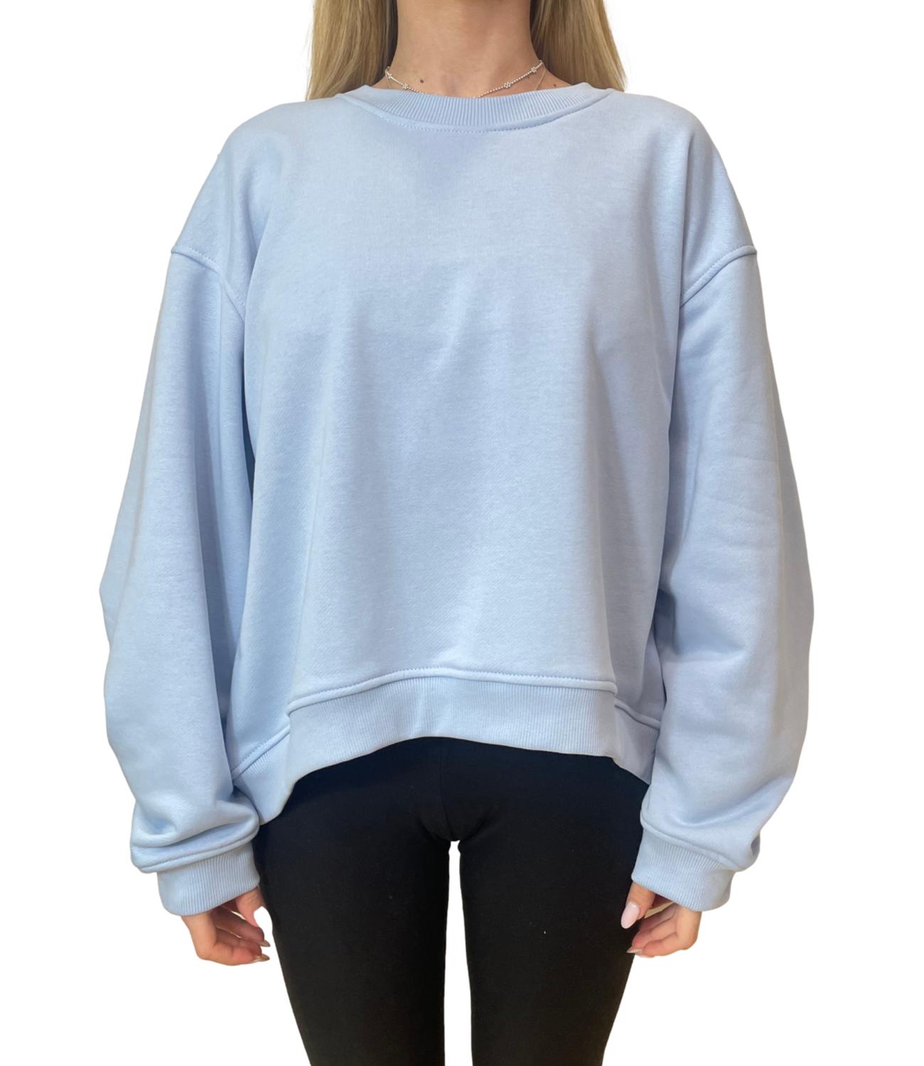 Vicolo Felpa Celeste Donna