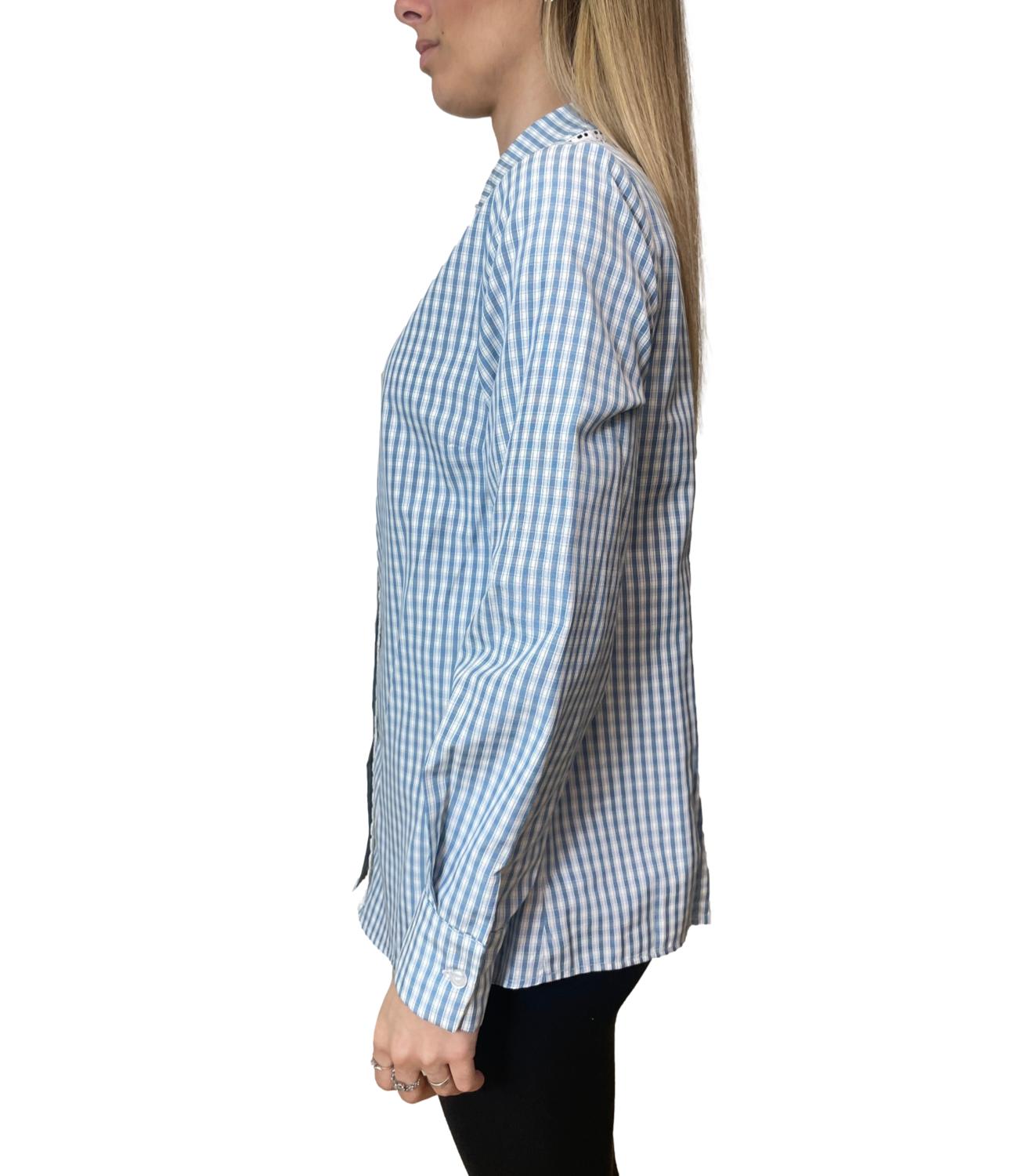 Vicolo Camicia Quadri Azzurro Donna