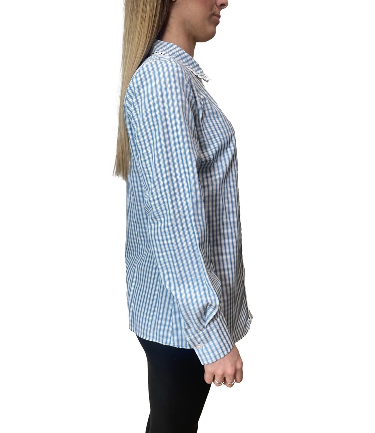 Vicolo Camicia Quadri Azzurro Donna