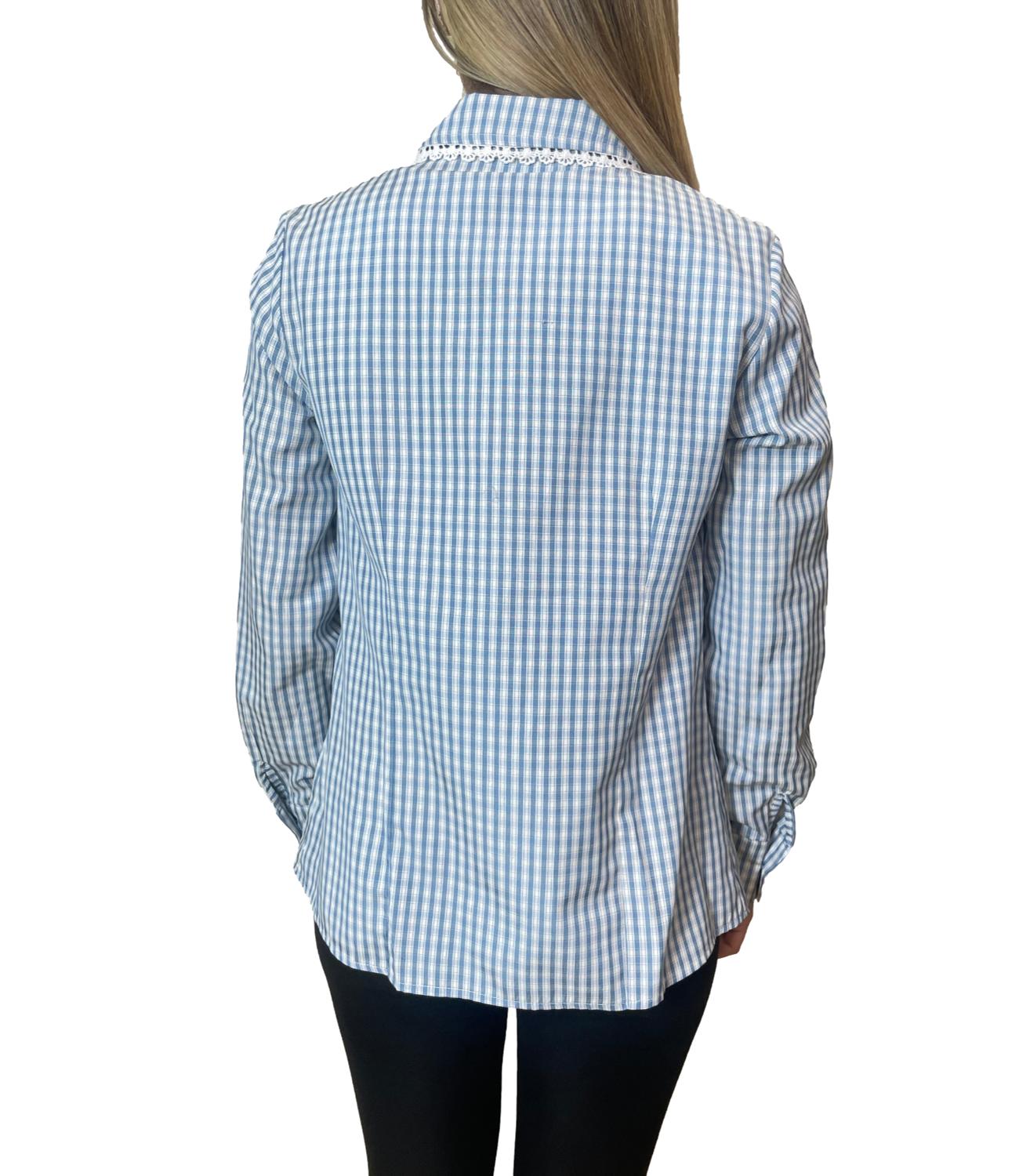 Vicolo Camicia Quadri Azzurro Donna