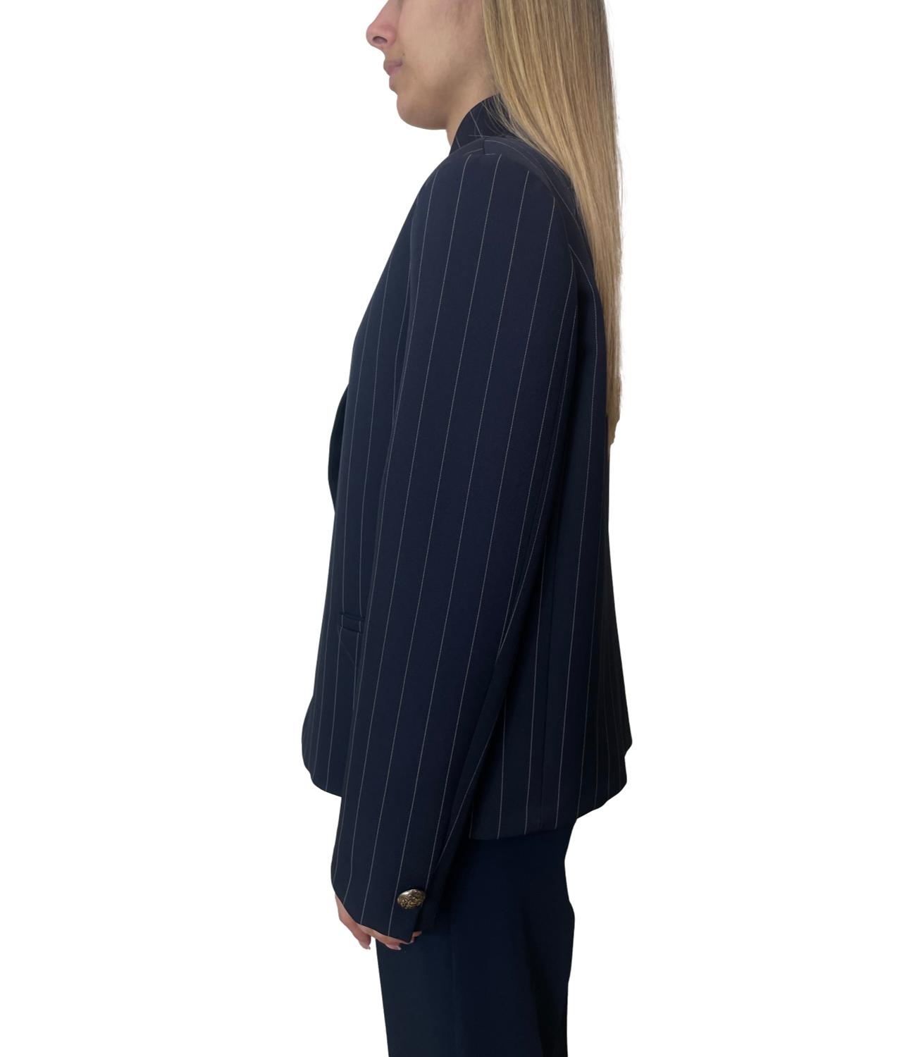 Vicolo Giacca Gessata Blu Donna