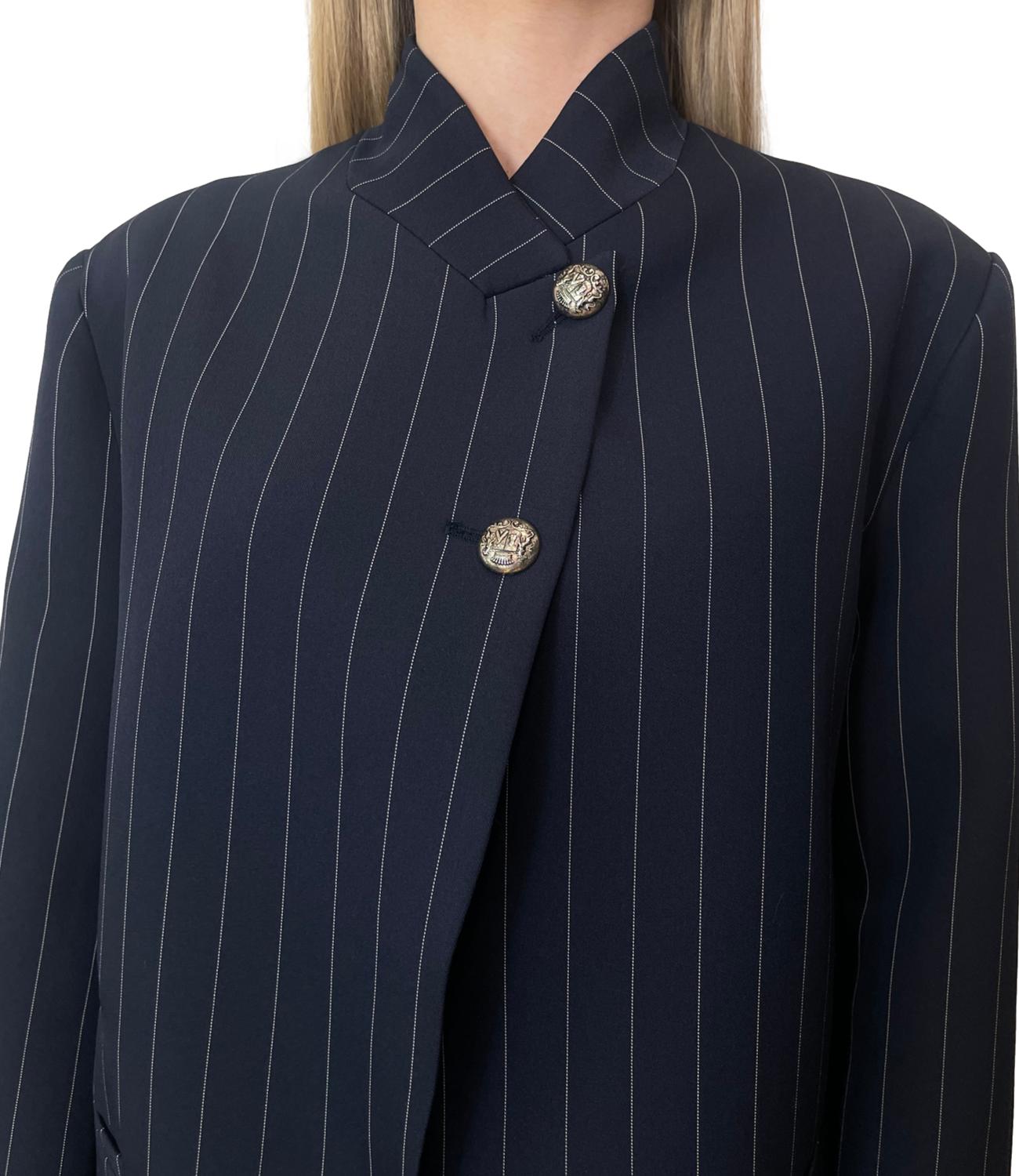 Vicolo Giacca Gessata Blu Donna