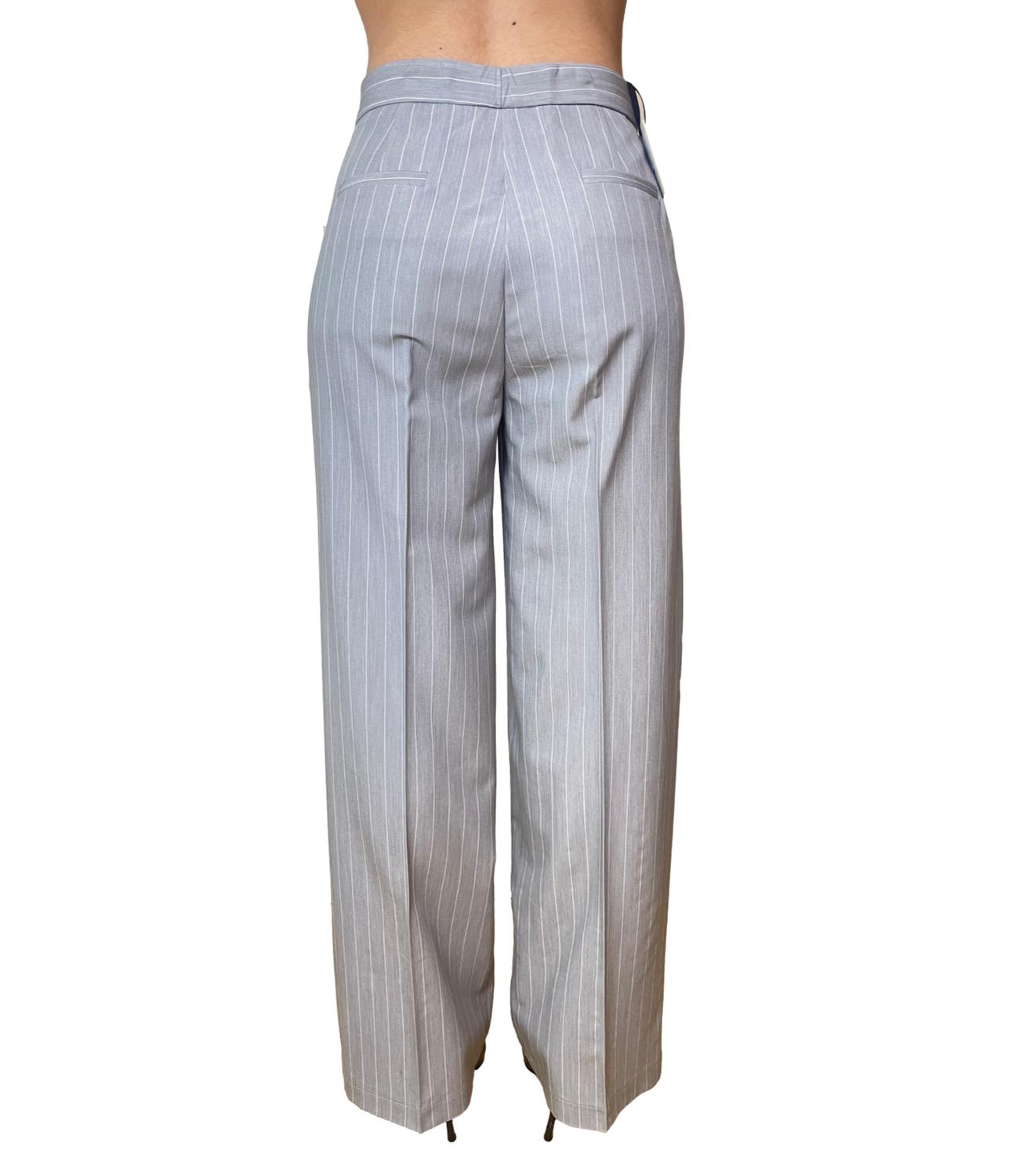 VICOLO pantalone gessato grigio donna