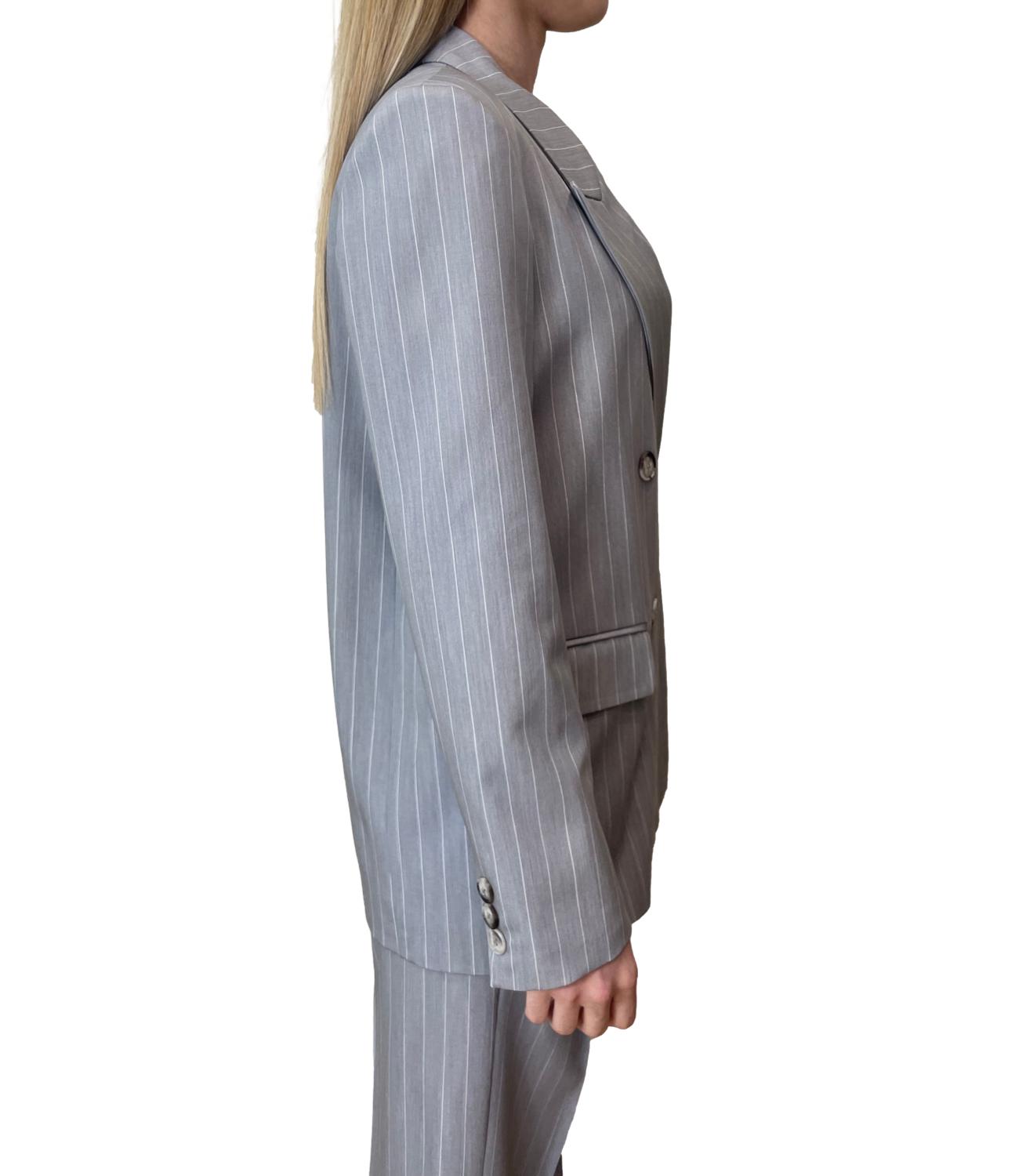 VICOLO giacca gessata grigia donna