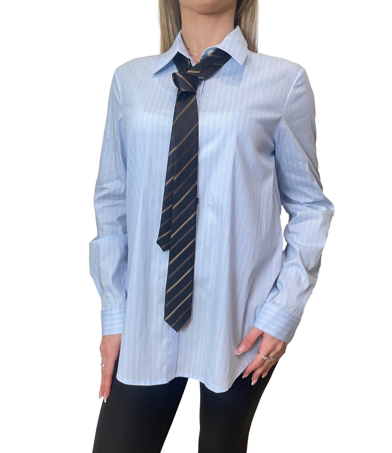 Vicolo Camicia Azzurro/Naturale Donna