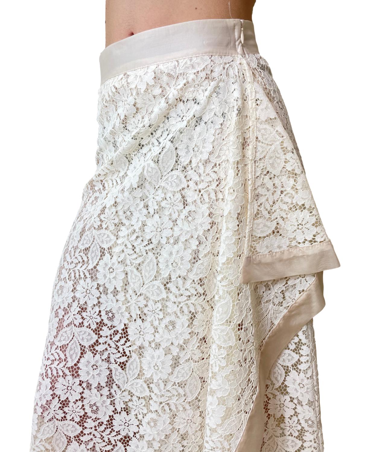 Vicolo Gonna Pizzo Panna Donna
