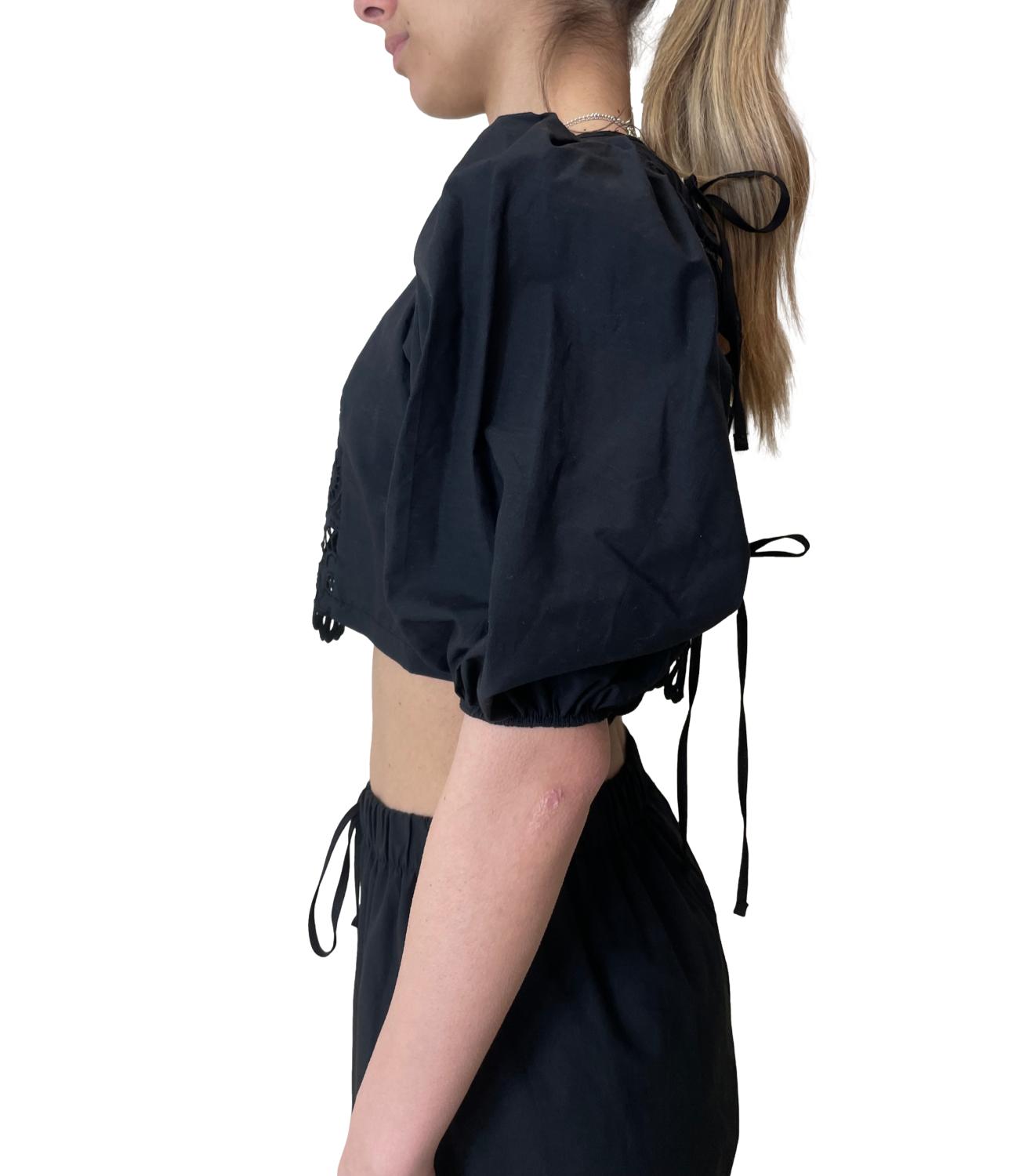 Vicolo Top Pizzo Nero Donna