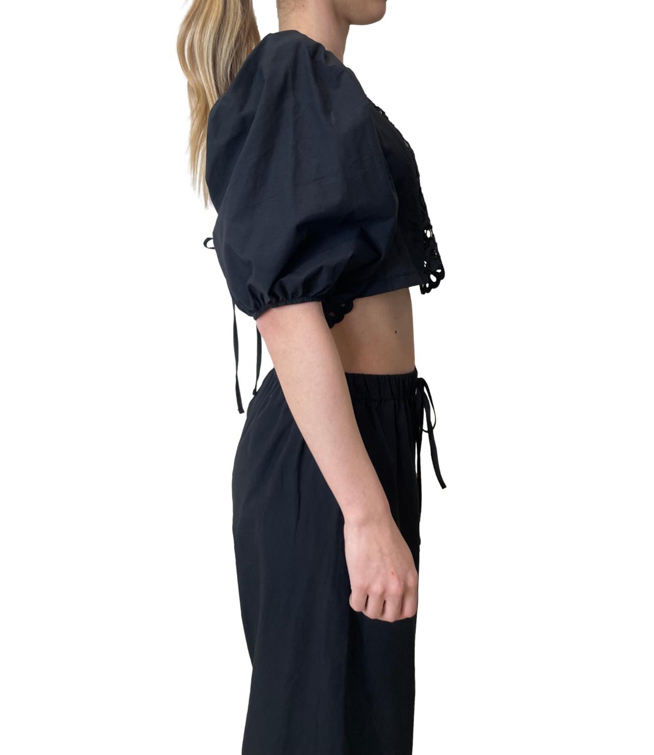 Vicolo Top Pizzo Nero Donna