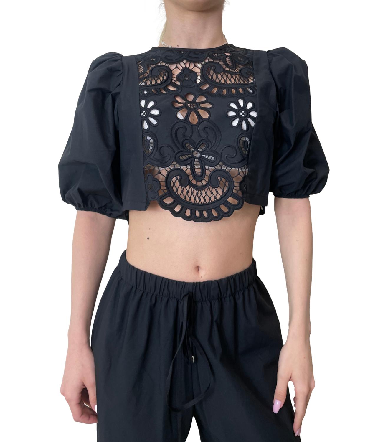 Vicolo Top Pizzo Nero Donna
