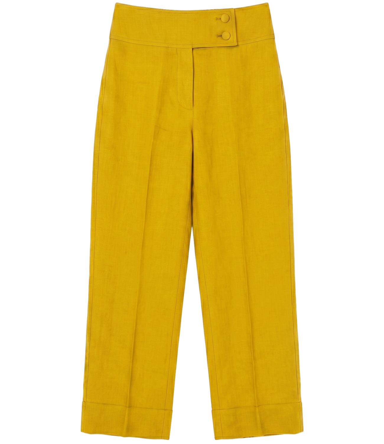 Vicolo Pantalone Capri Senape Donna