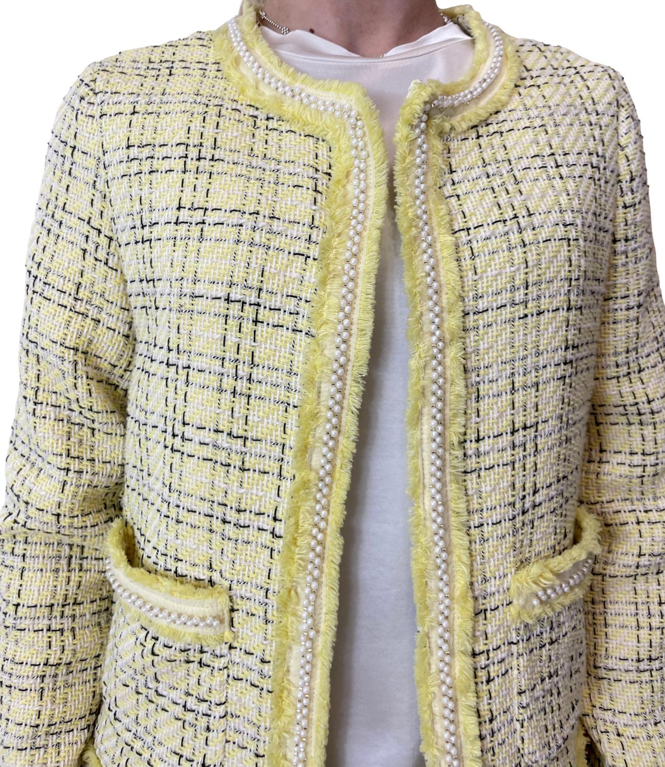 Vicolo Giacca Bouclè Giallo Donna