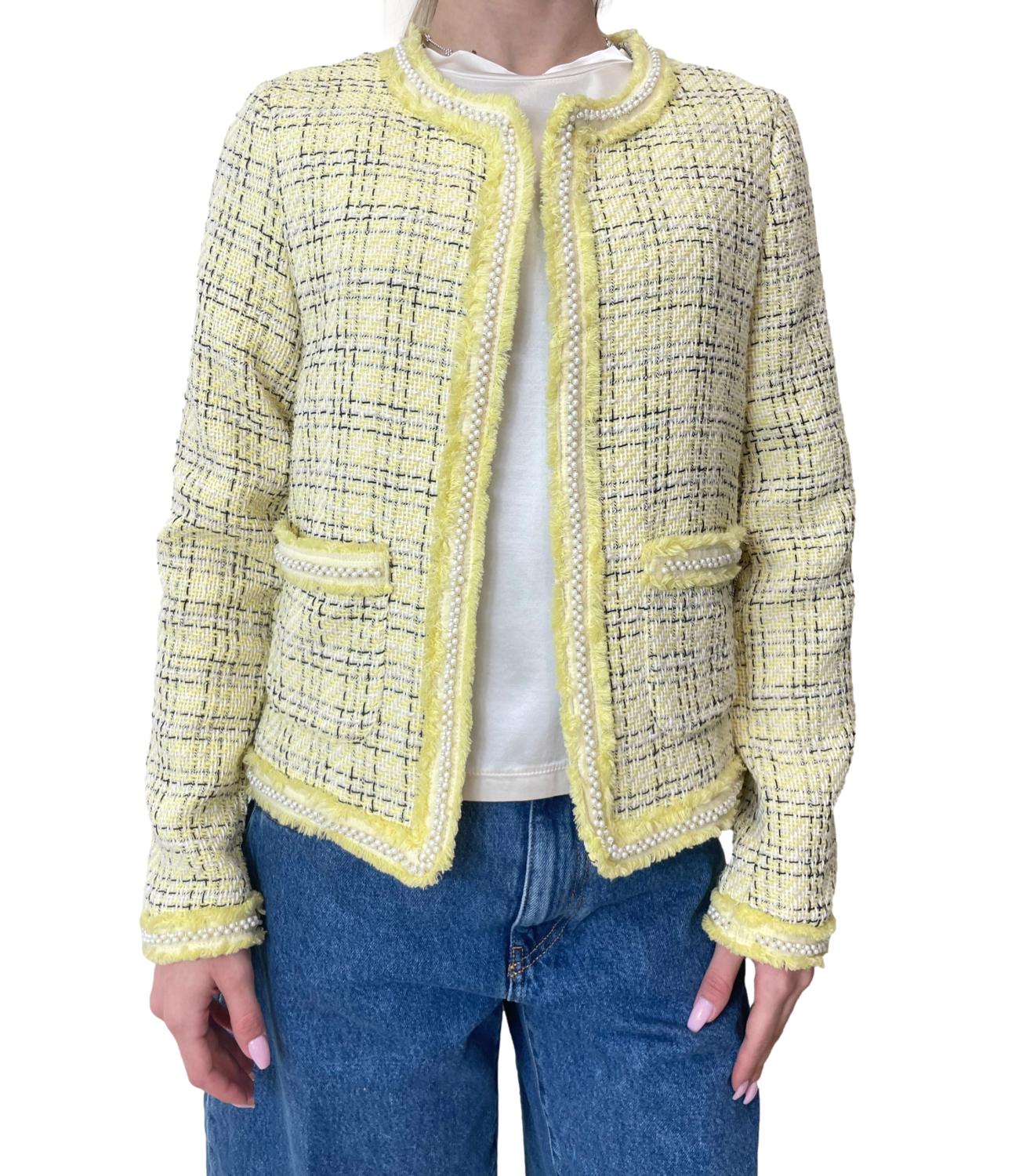 Vicolo Giacca Bouclè Giallo Donna