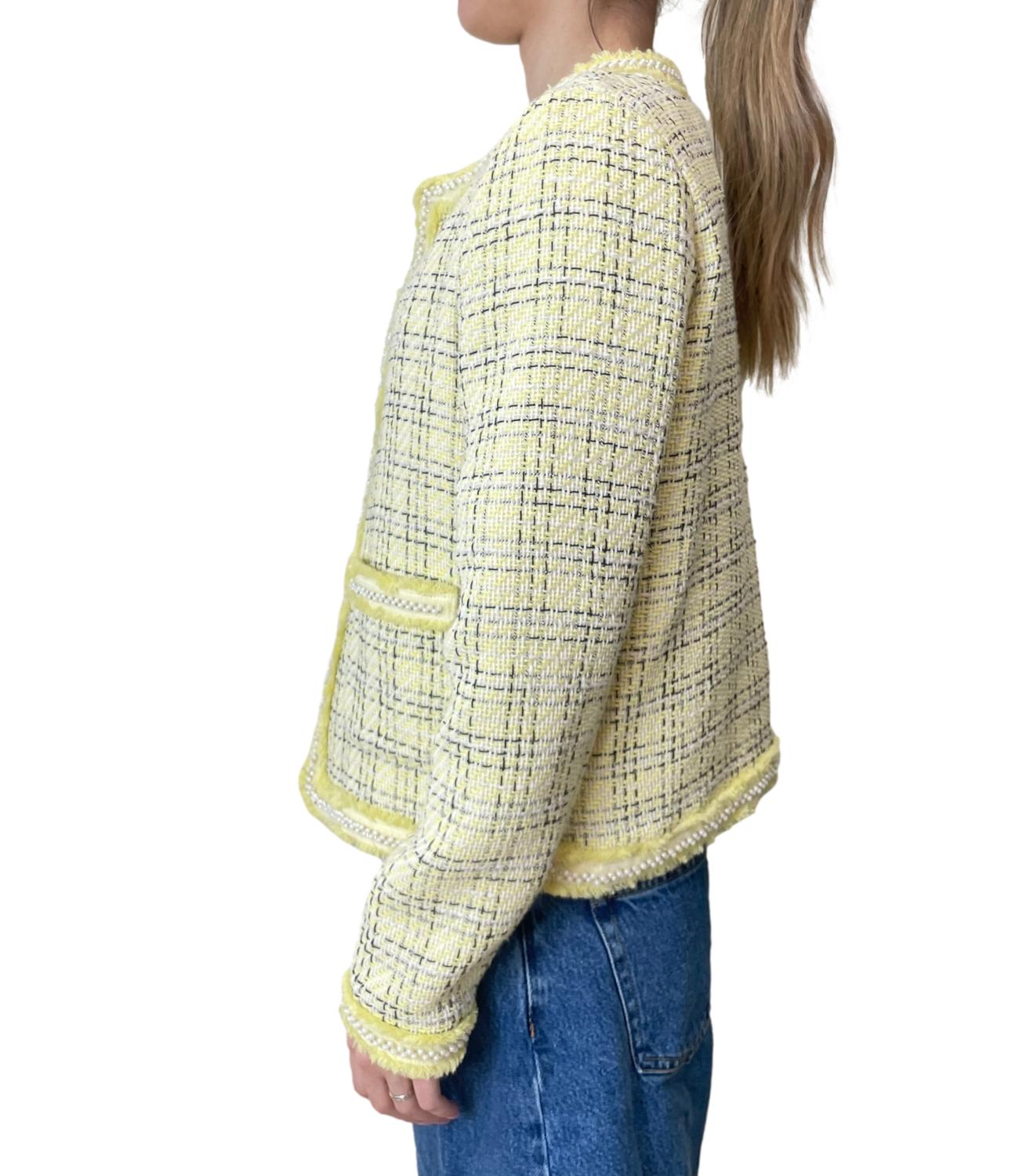Vicolo Giacca Bouclè Giallo Donna
