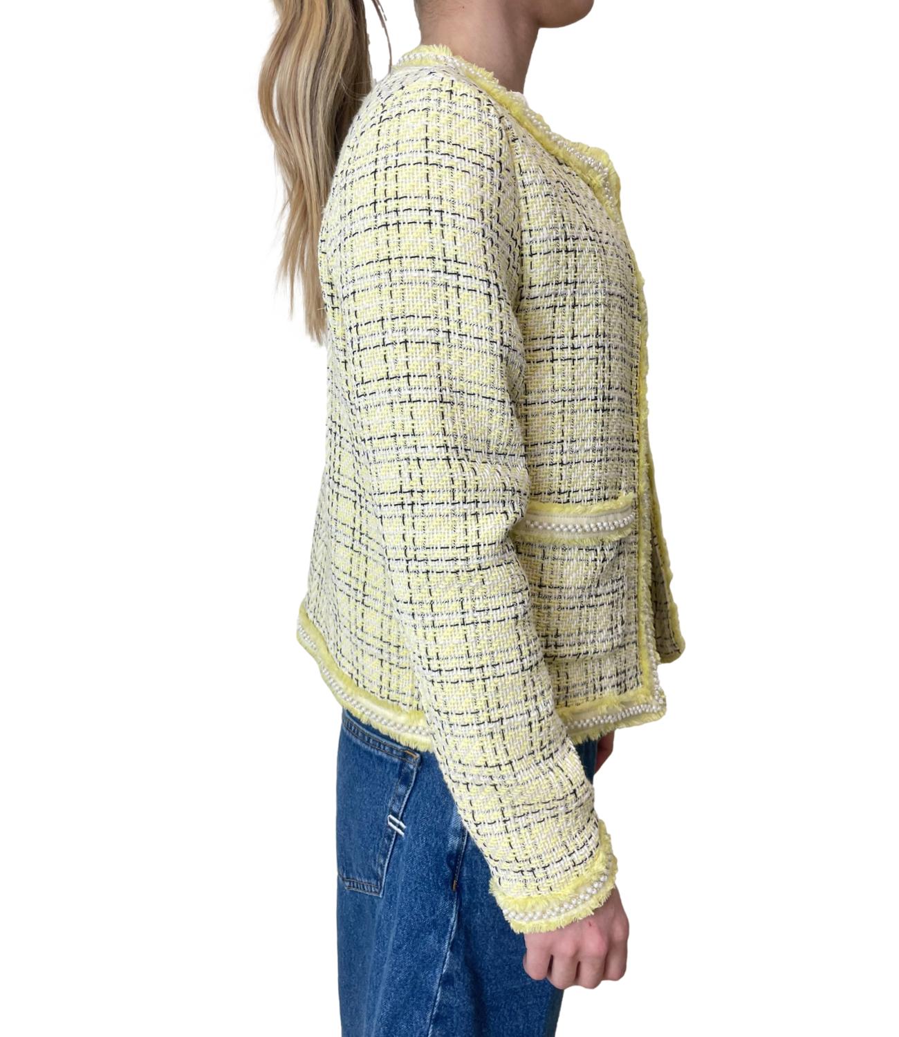 Vicolo Giacca Bouclè Giallo Donna
