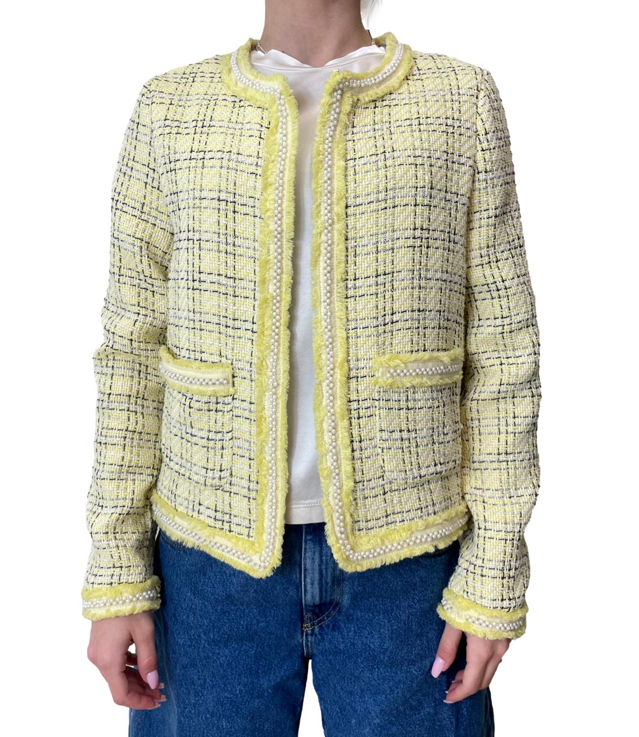 Vicolo Giacca Bouclè Giallo Donna
