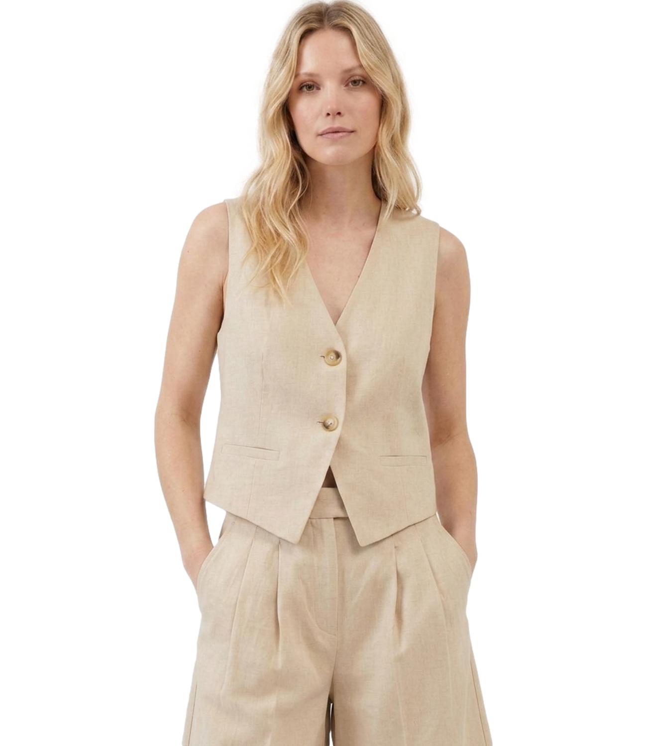 Vicolo Gilet Sabbia Donna