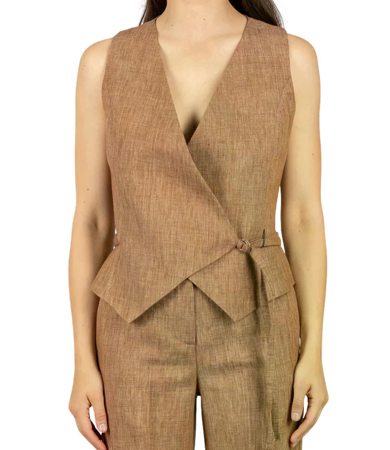 Vicolo Gilet Marrone Donna