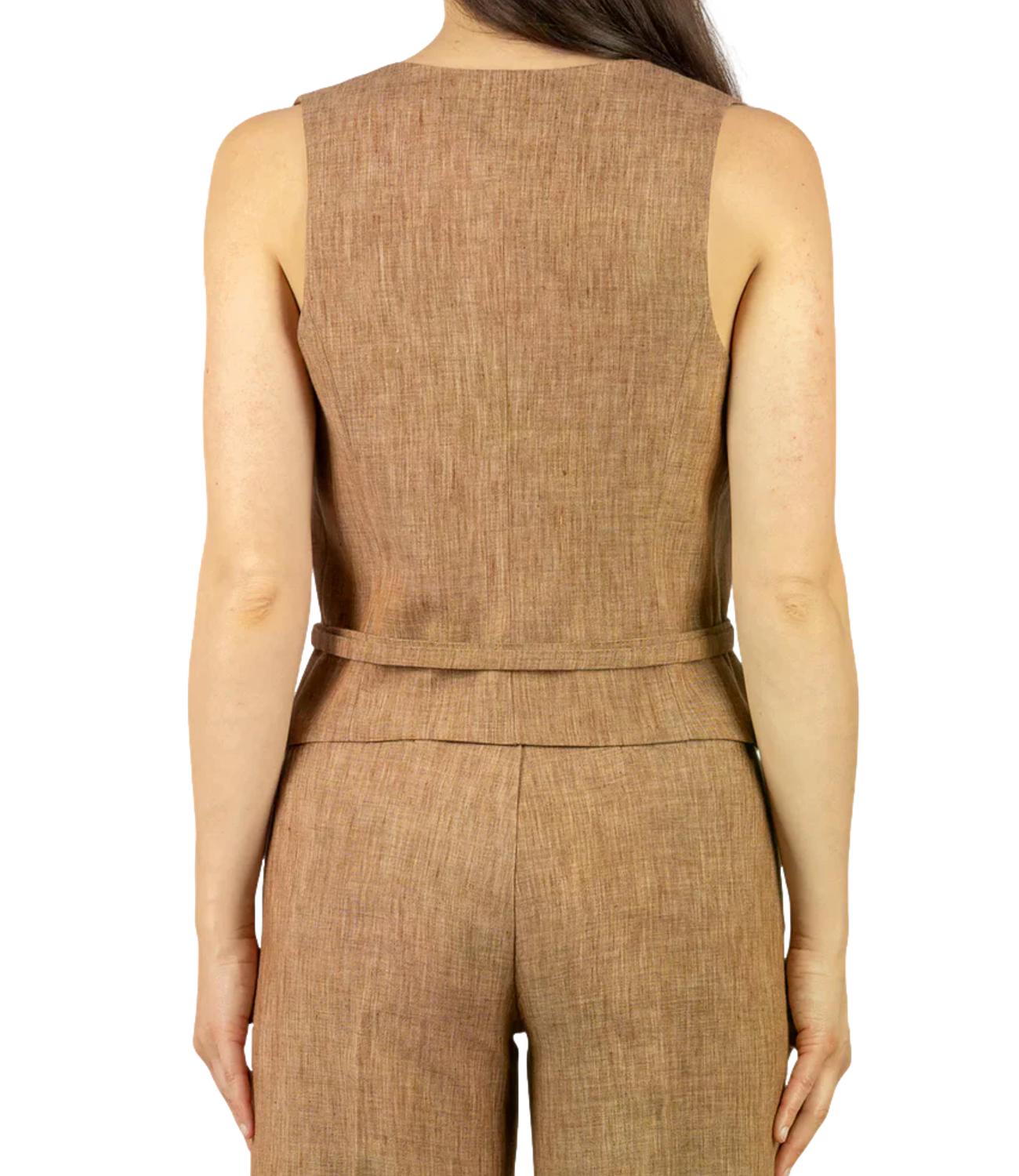 Vicolo Gilet Marrone Donna